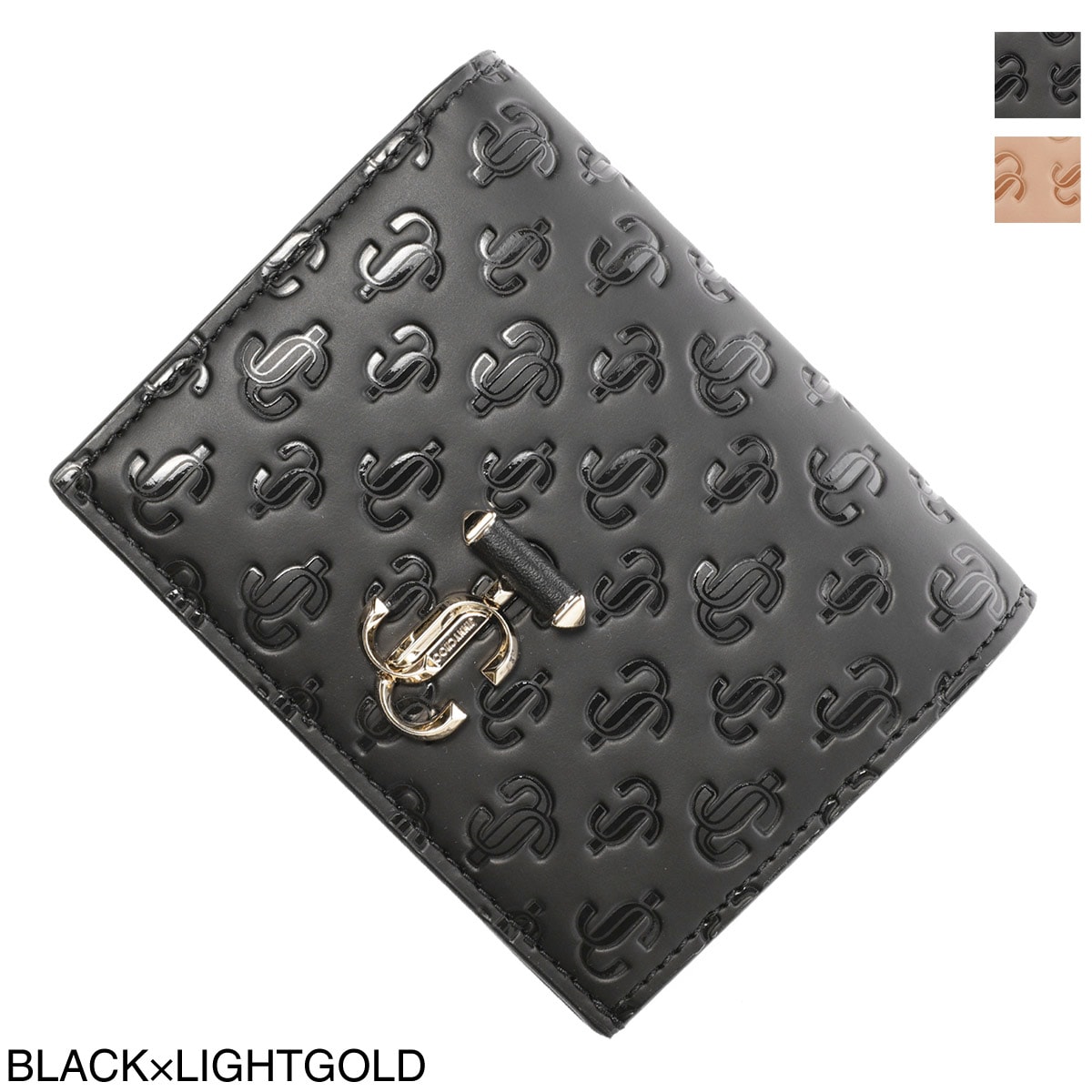 JIMMY CHOO 二つ折り財布 HANNE ネイビー スタッズ 美品 箱付き Amazon | [Jimmy Choo] [ジミーチュウ] 財布 二つ折り HANNE