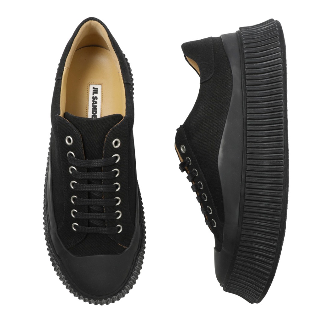 ジルサンダースニーカー41サイズ紺 JIL SANDER(ジルサンダー) Leather Low-Cut Sneakers レザー