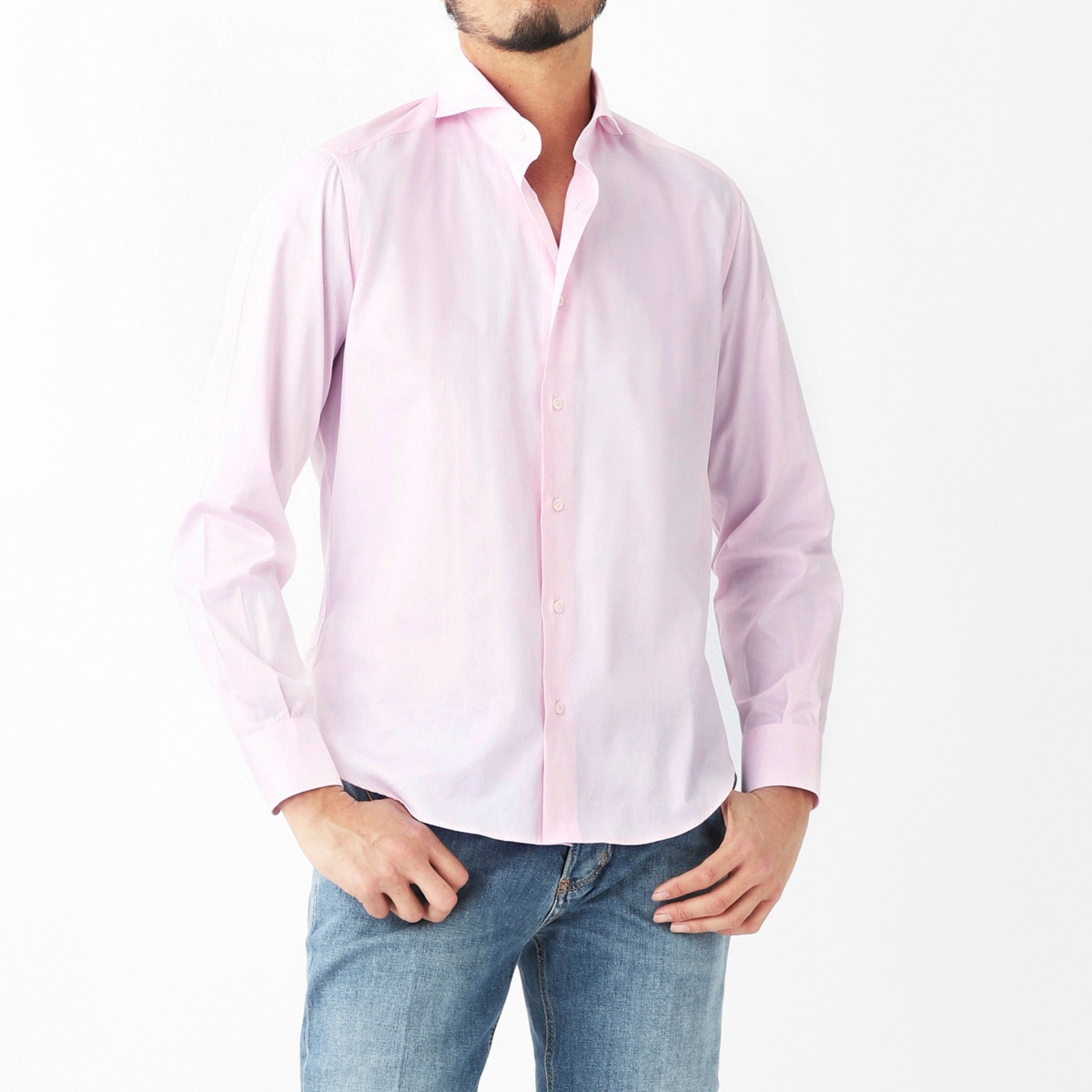 GALLIA ガッリア ホリゾンタルカラー シャツ【大きいサイズあり】 メンズ