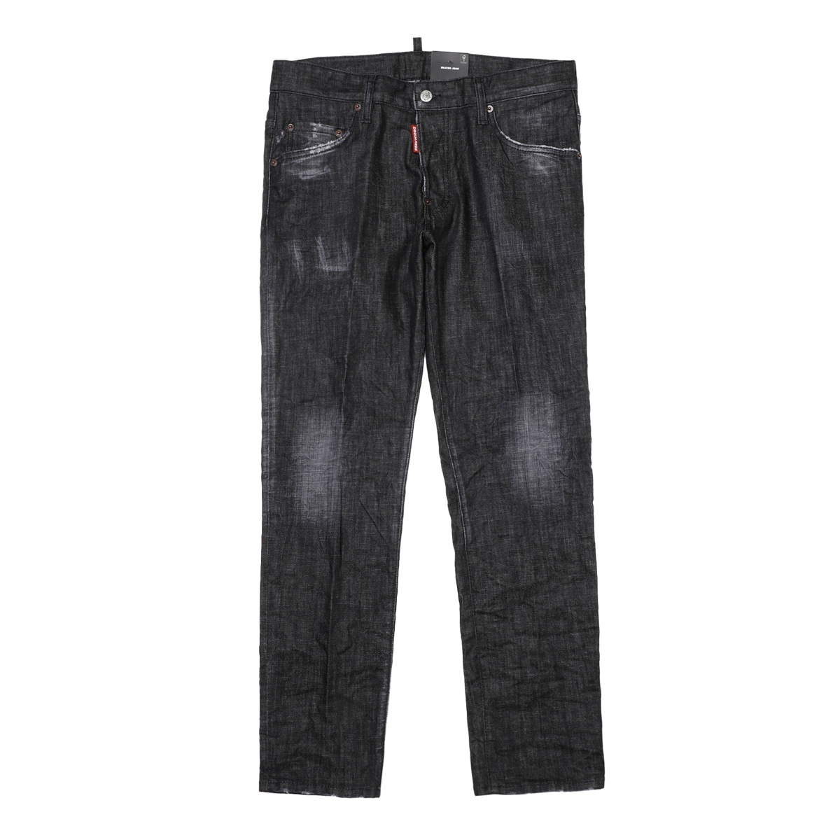 DSQUARED2 ディースクエアード ボタンフライジーンズ/BLACK CLEAN WASH SKATER JEANS メンズ
