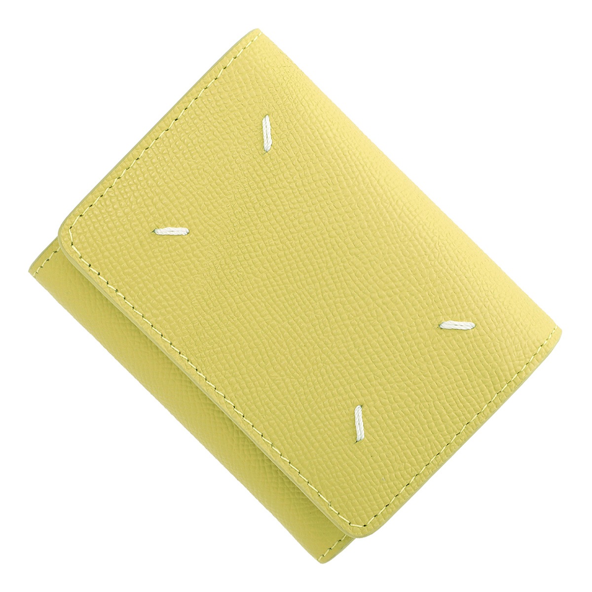 メゾンマルジェライエロー レザー 折り財布 アウトレット】Maison Margiela メゾンマルジェラ 3つ折り財布 小銭