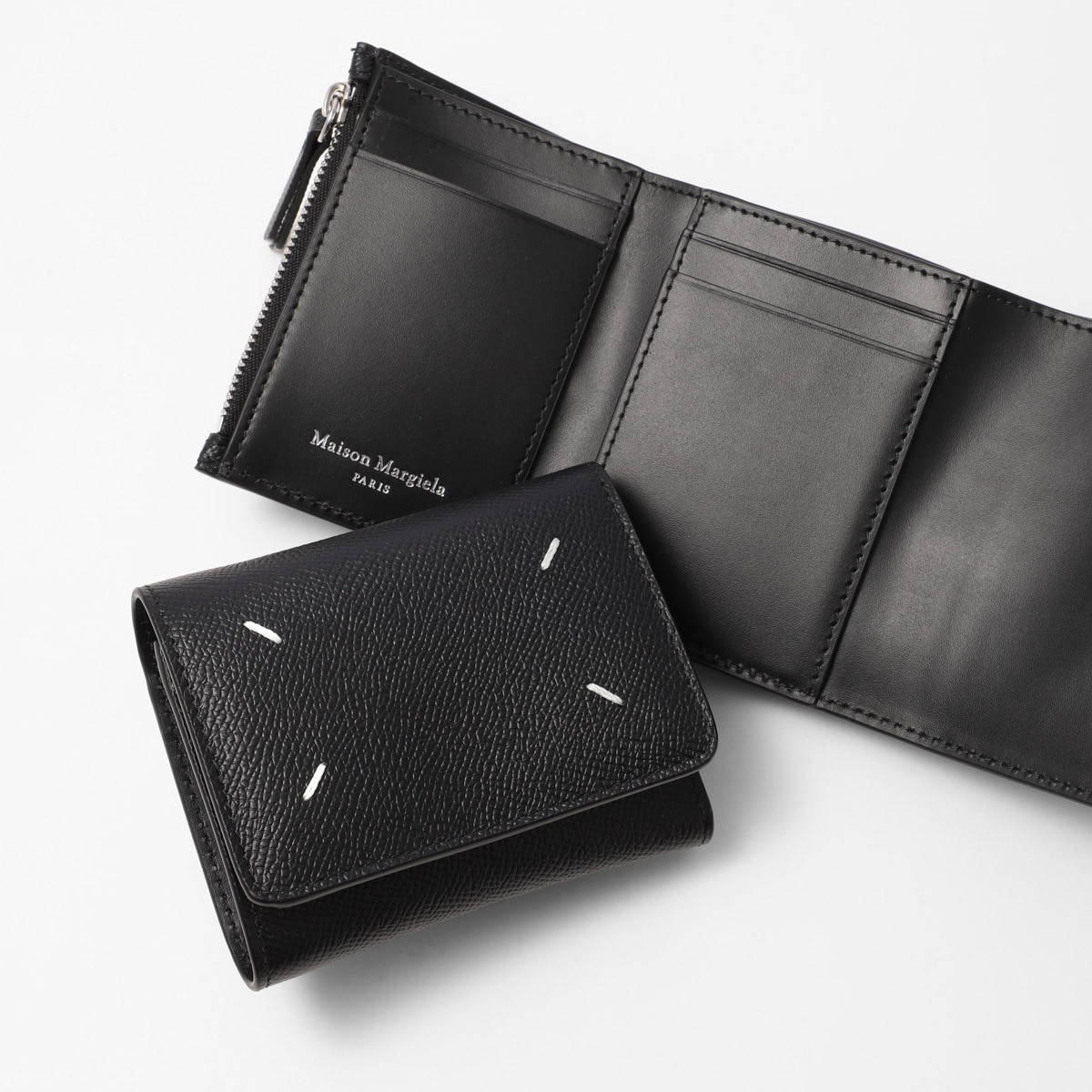 Maison Margiela メゾンマルジェラ 3つ折り財布 小銭入れ付き/WALLET CLIP 3 WITH ZIP レディース