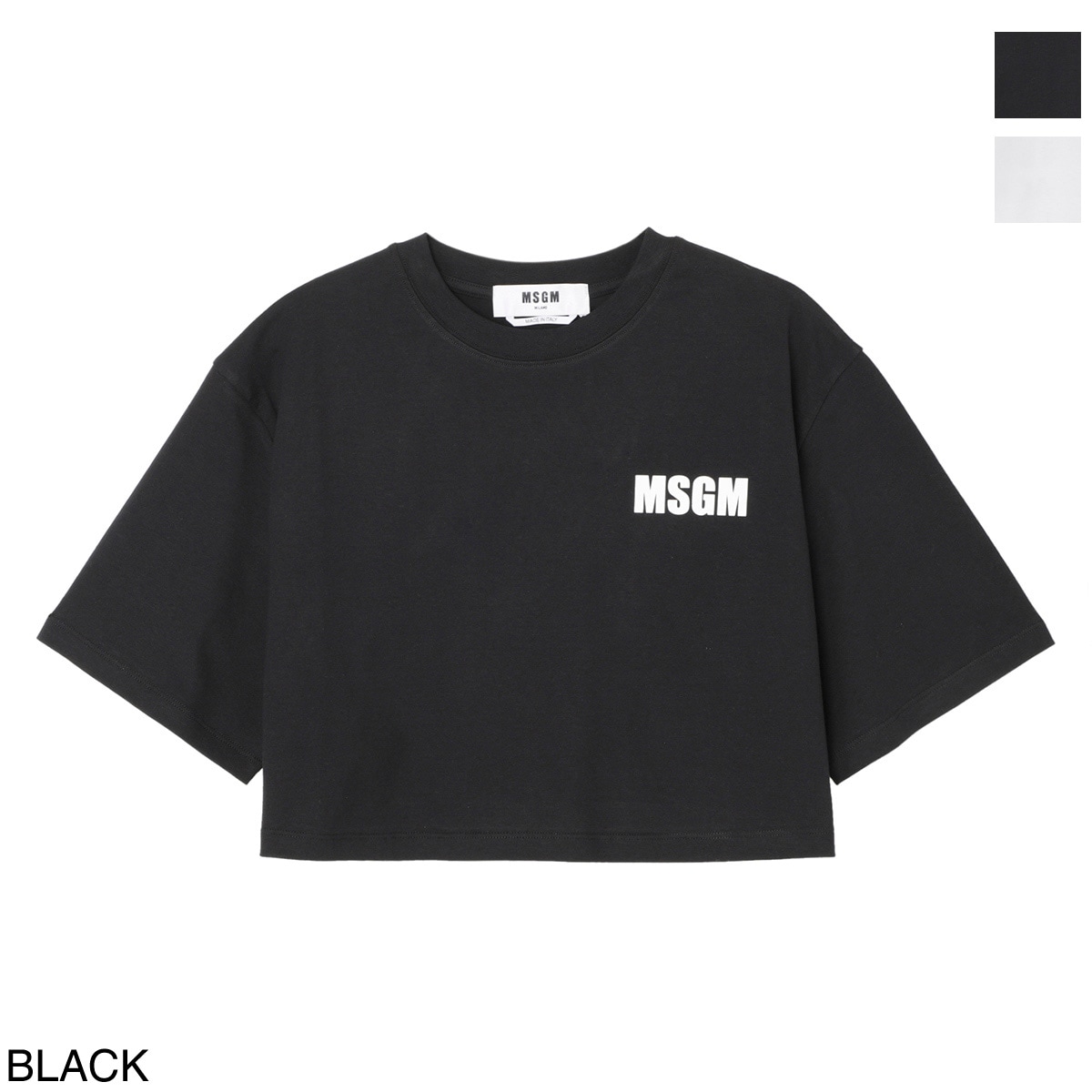 【アウトレット】【ラスト1点】MSGM エムエスジーエム クルーネックTシャツ/クロップドTシャツ レディース