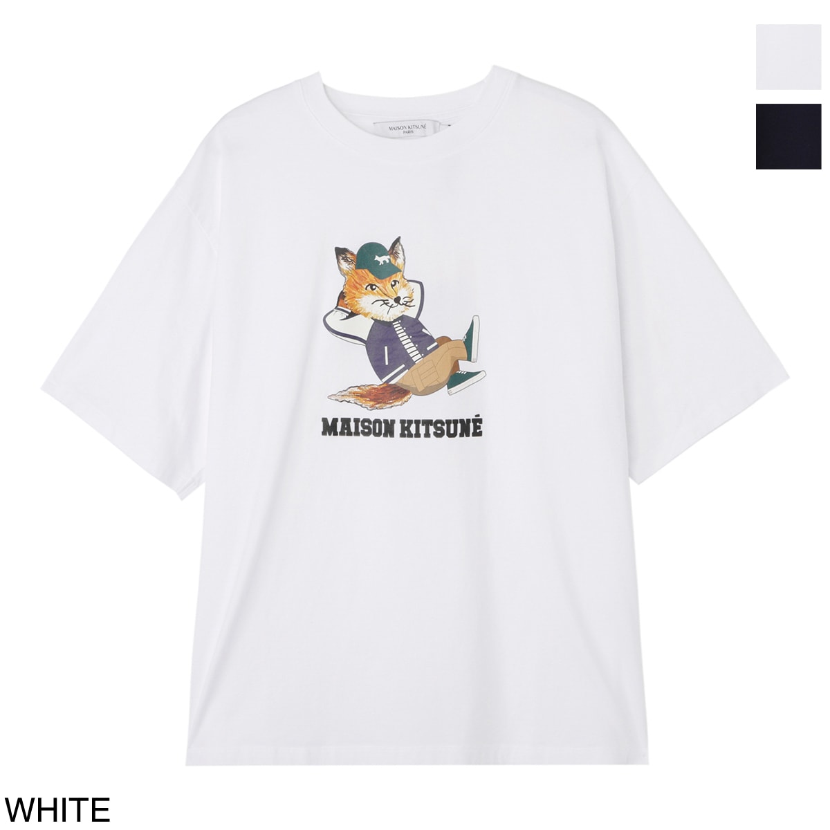 MAISON KITSUNE メゾンキツネ クルーネック半袖Tシャツ/ドレスドフォックス