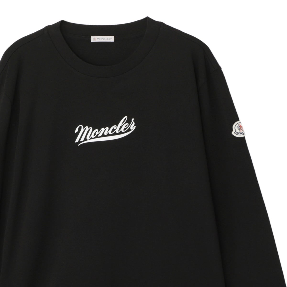 【23SS】MONCLER クルーネックカットソー ロングスリーブTシャツ 白 関税込価格 国内発送 ☆ MONCLER ロングスリーブ Tシャツ ロンT