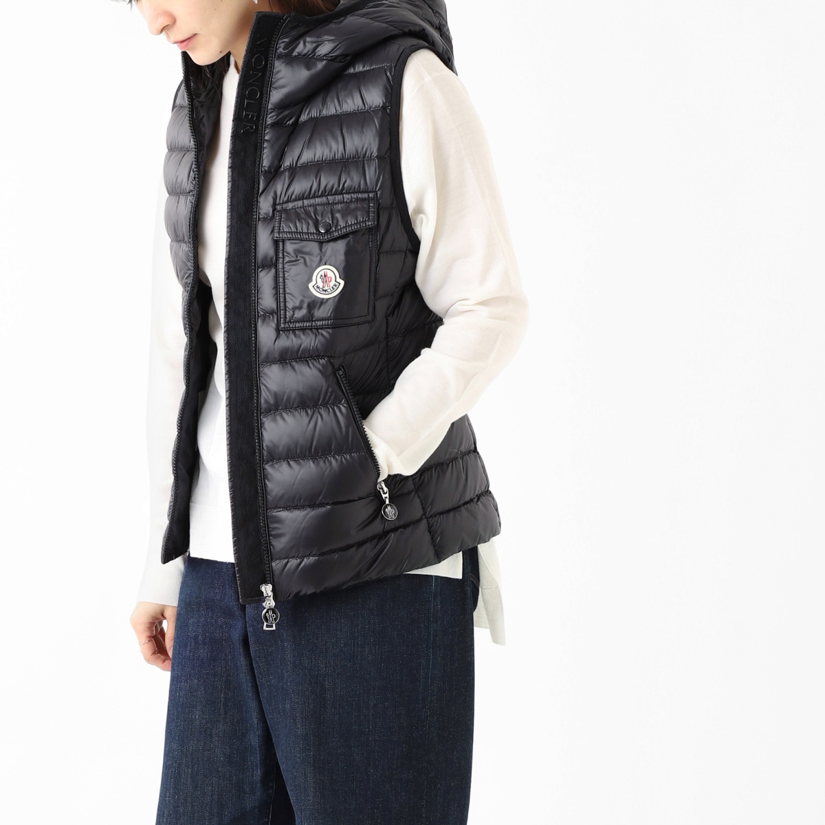 【アウトレット】【ラスト1点】MONCLER モンクレール ダウンベスト/ジレ/GLYGOS レディース