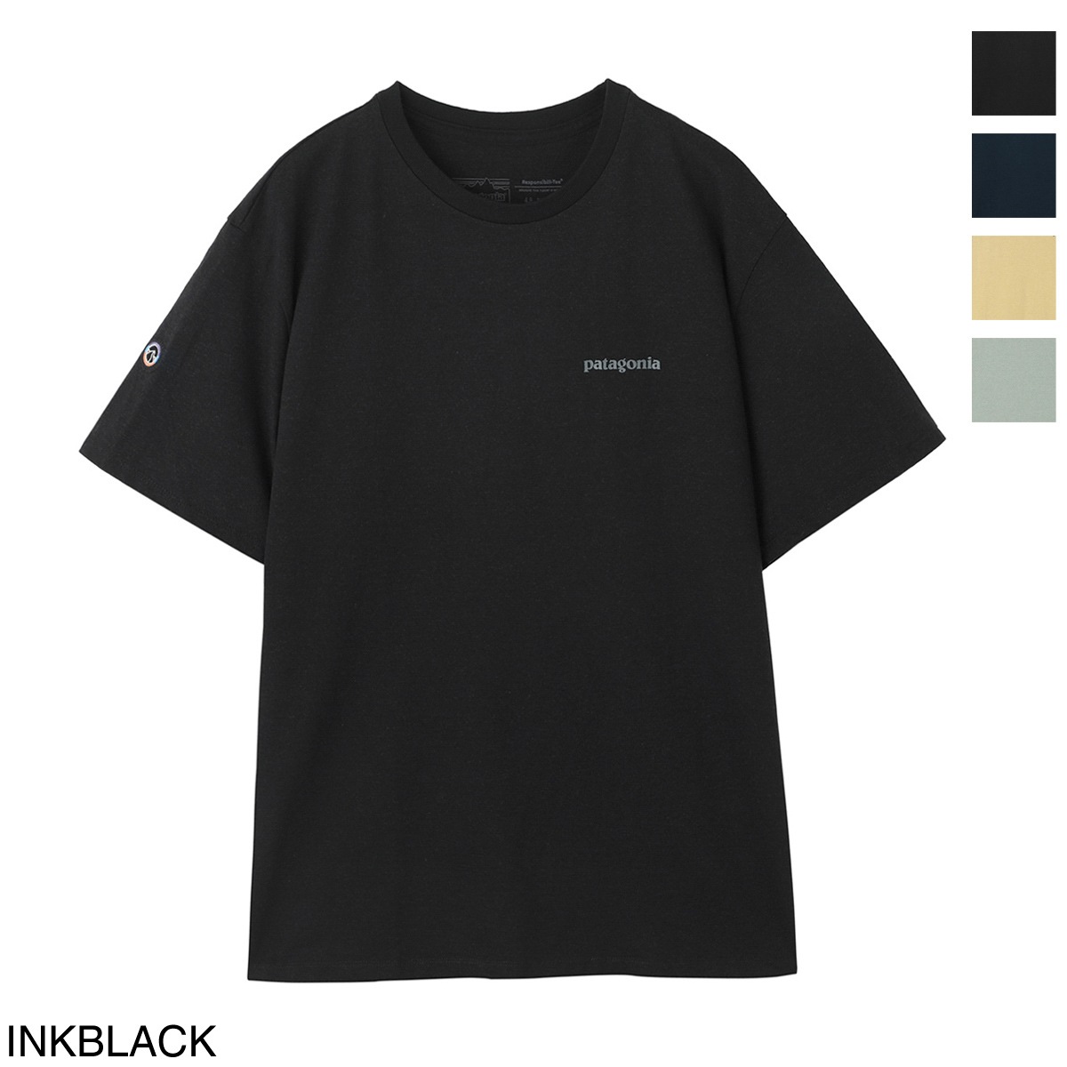 『ネコポス対応(1点まで)』patagonia パタゴニア クルーネック半袖Tシャツ/Fitz Roy Icon Responsibili-Tee