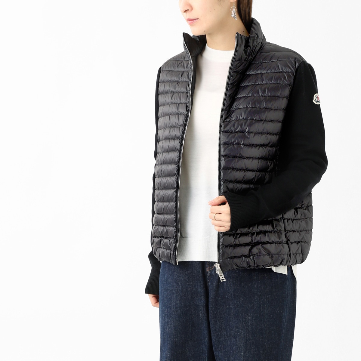 MONCLER モンクレール ダウンジャケット/ダウン切り替え カーディガン レディース