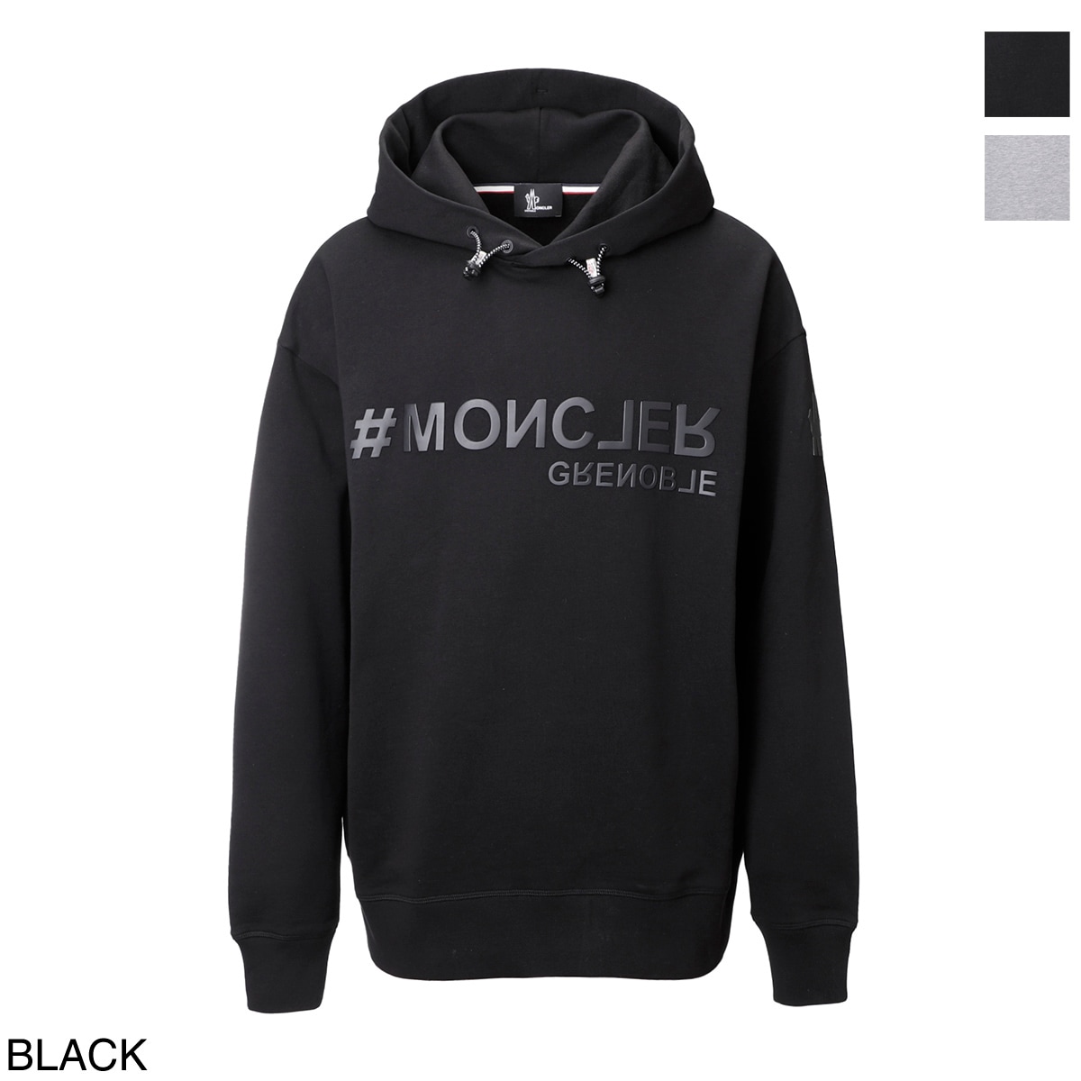 極美品　モンクレールグルノーブル ロゴ ネックウォーマー ブラック MONCLER GRENOBLE モンクレール グルノーブル ネックウォーマー メンズ