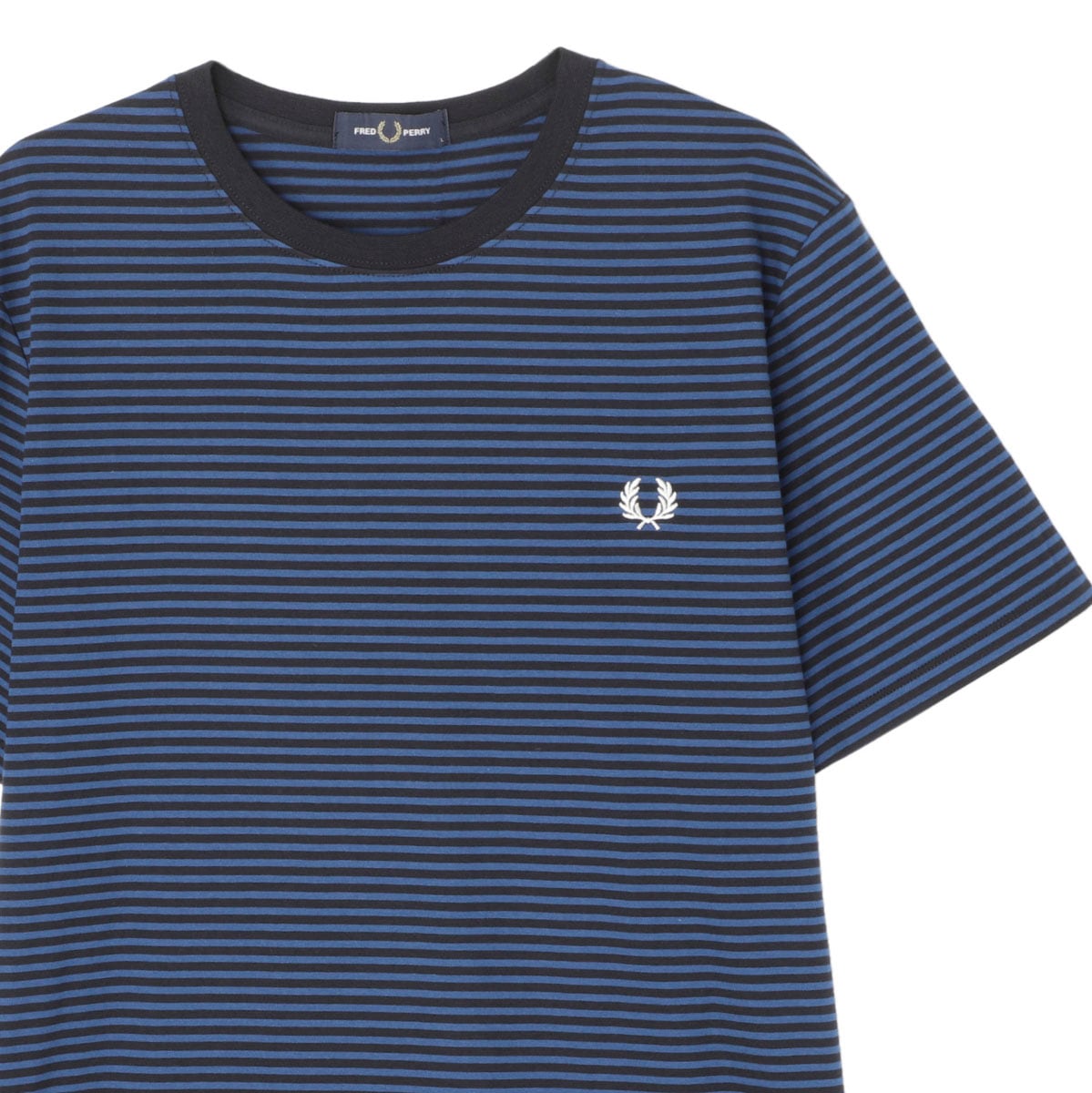 FRED PERRY フレッドペリー クルーネック半袖Tシャツ/Fine Stripe T-Shirt メンズ