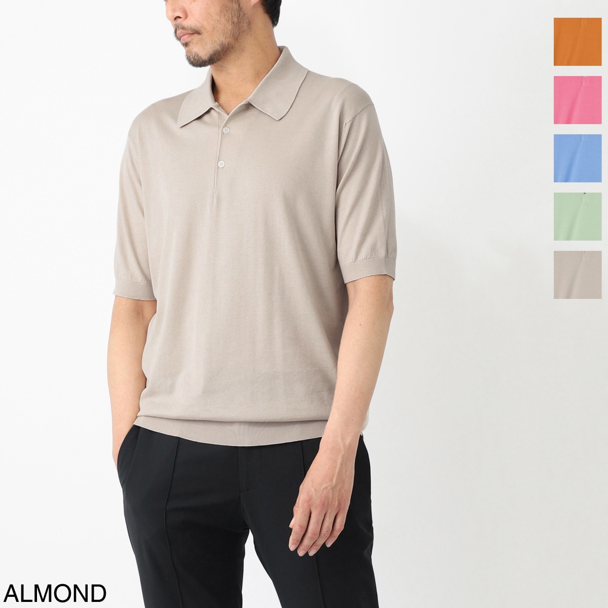 JOHN SMEDLEY ジョンスメドレー ニットポロシャツ/ISIS シーアイランドコットン 30ゲージ EASY FIT メンズ