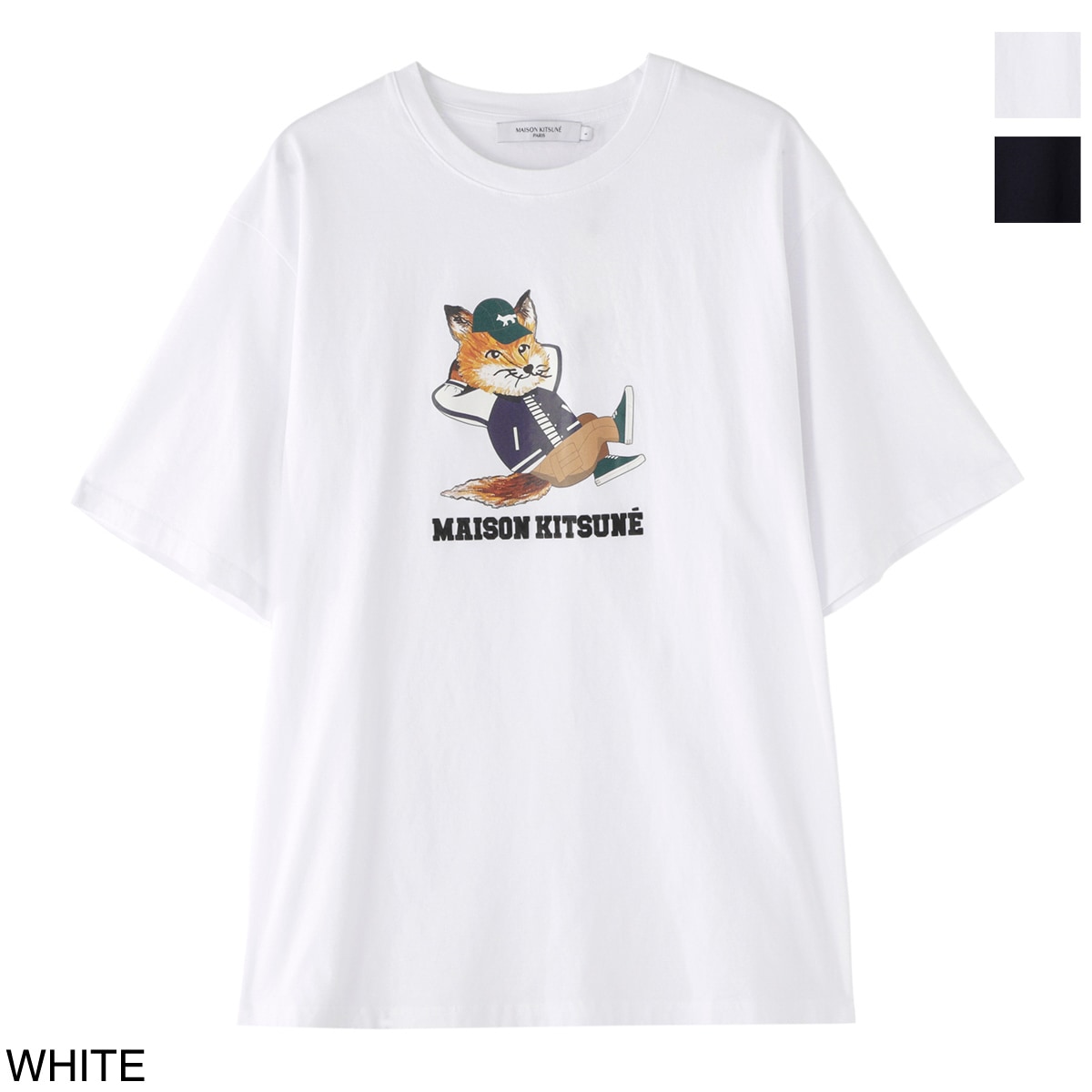 【アウトレット】MAISON KITSUNE メゾンキツネ クルーネックTシャツ/DRESSED FOX EASY TEE-SHIRT メンズ