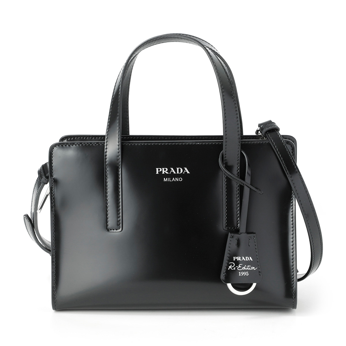 PRADA ブラック バッグ PRADA プラダ ハンドバッグ 2WAY/ショルダーバッグ/Re-Edition