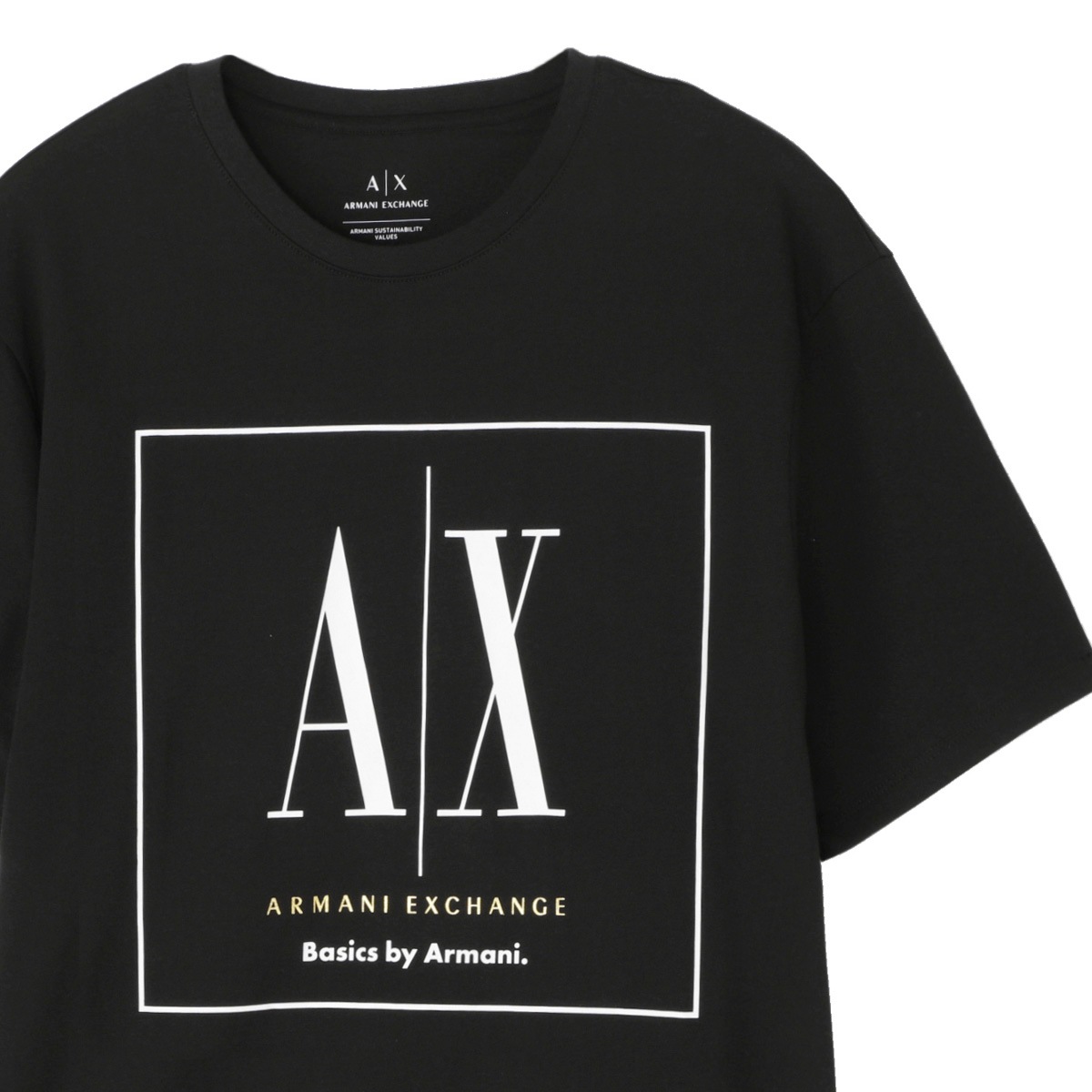 ARMANI EXCHANGE gimmick zip t-shirt