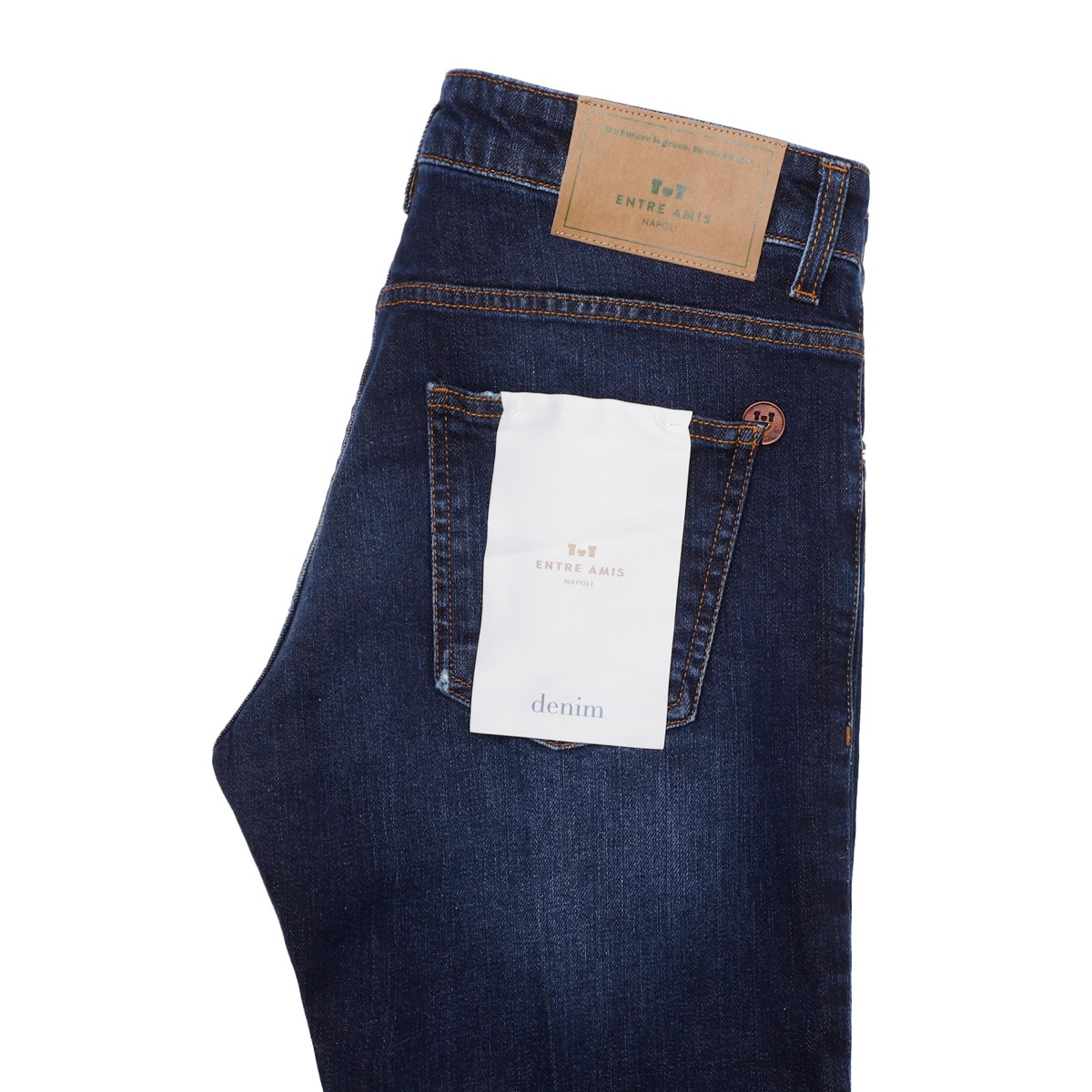 【アウトレット】entre amis アントレアミ ボタンフライジーンズ/5 TK DENIM CORTO【大きいサイズあり】 メンズ