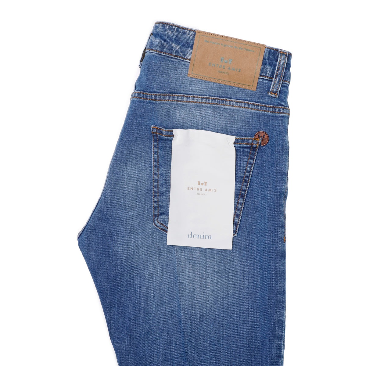 【アウトレット】entre amis アントレアミ ボタンフライジーンズ/5 TK DENIM CORTO【大きいサイズあり】 メンズ