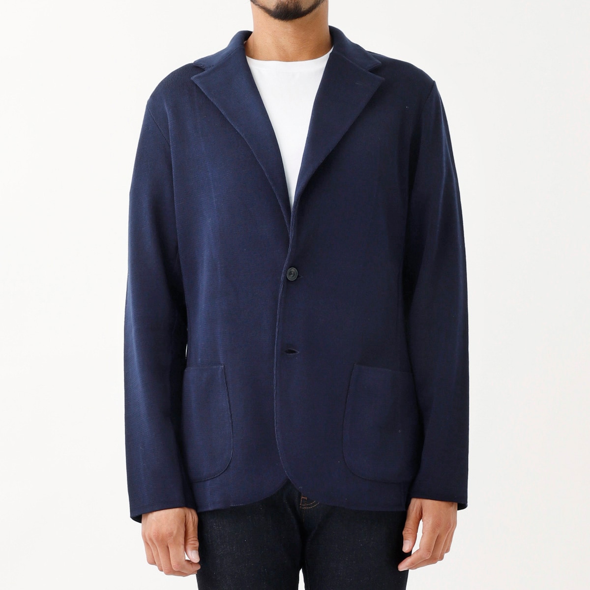 LARDINI ラルディーニ 2つボタン ニットジャケット メンズ | メンズ