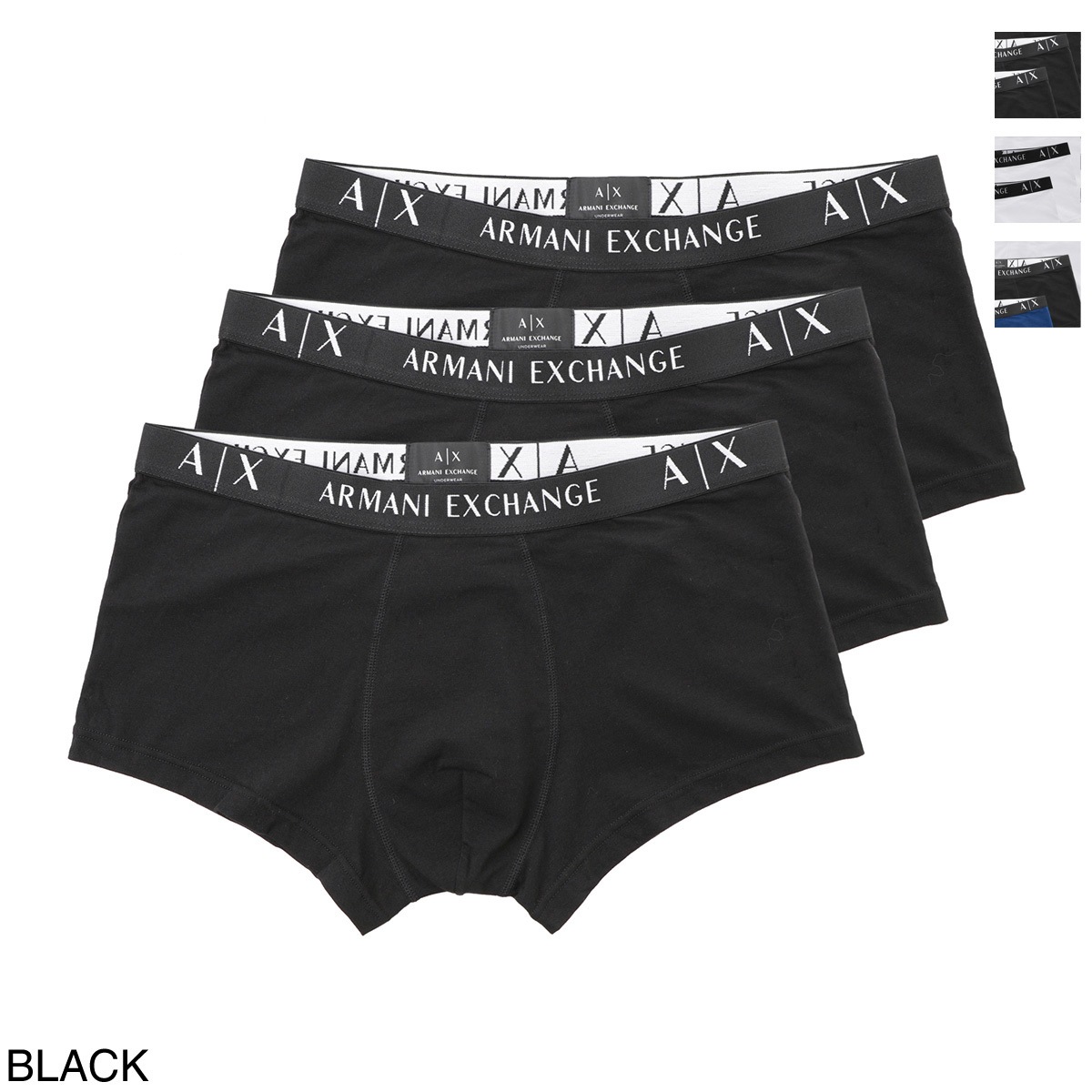 ARMANI EXCHANGE アルマーニエクスチェンジ ボクサーパンツ 3枚セット【返品交換不可】 メンズ