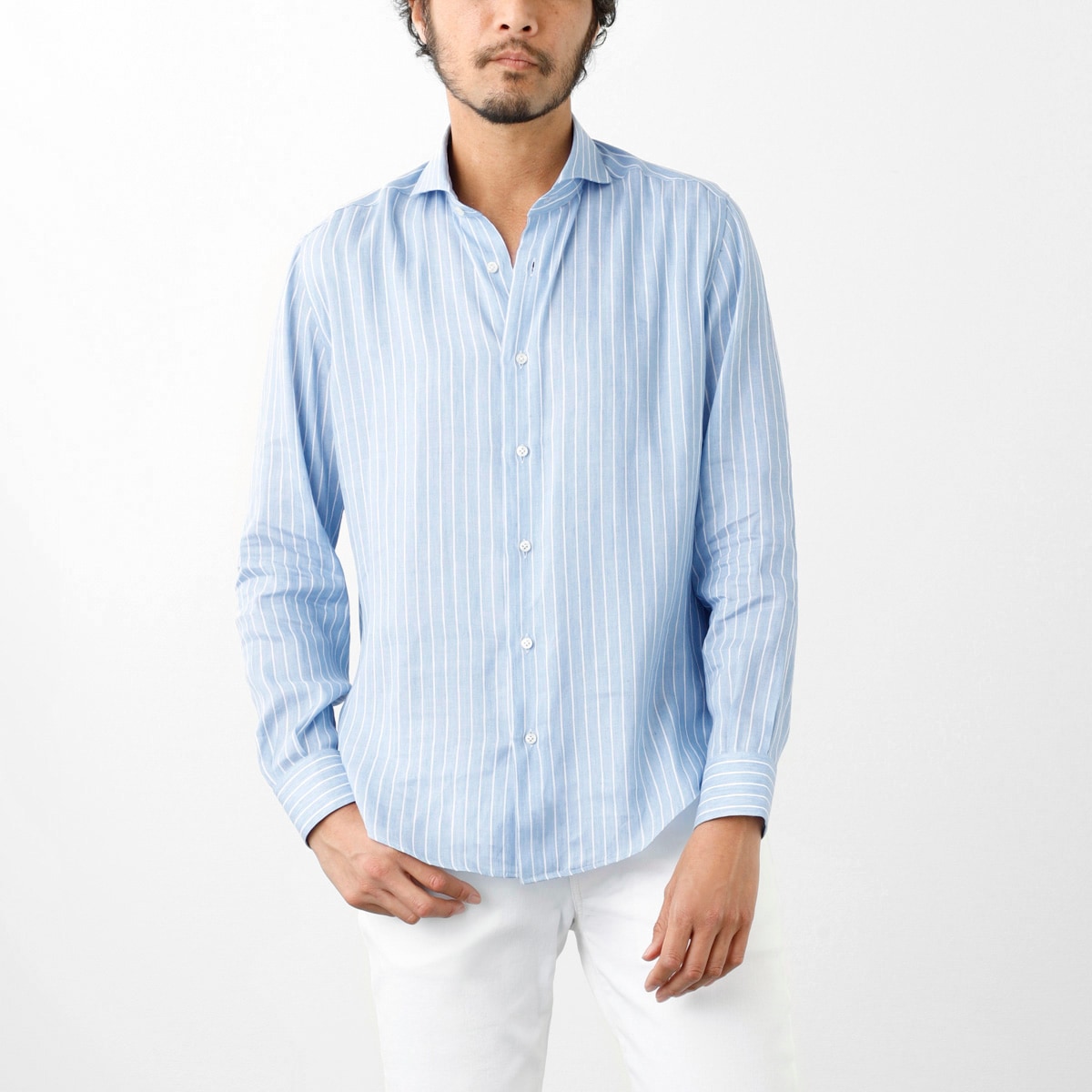 GALLIA ガッリア ホリゾンタルカラーシャツ/総柄シャツ【大きいサイズあり】 メンズ