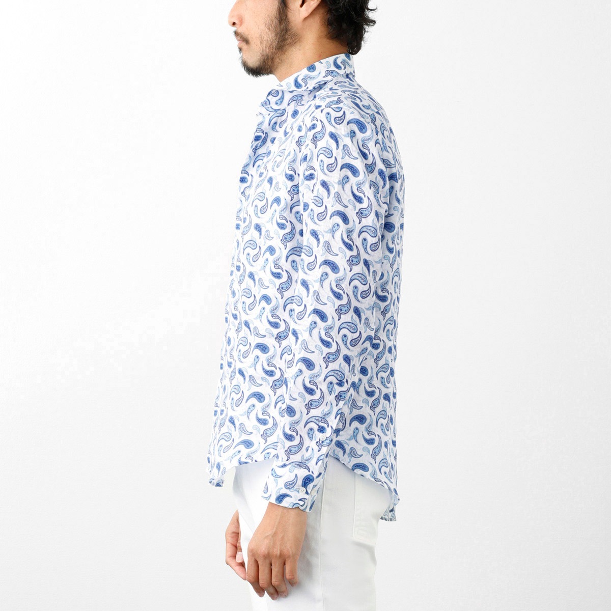 GALLIA ガッリア ホリゾンタルカラーシャツ/総柄シャツ【大きいサイズあり】 メンズ