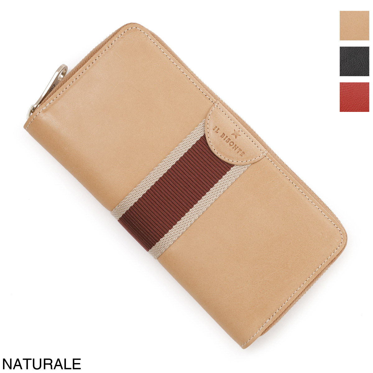 極美品✨IL BISONTE イルビゾンテ　ラウンドファスナー　長財布　ブラック IL BISONTE イルビゾンテ 財布 長財布 ラウンドファスナー