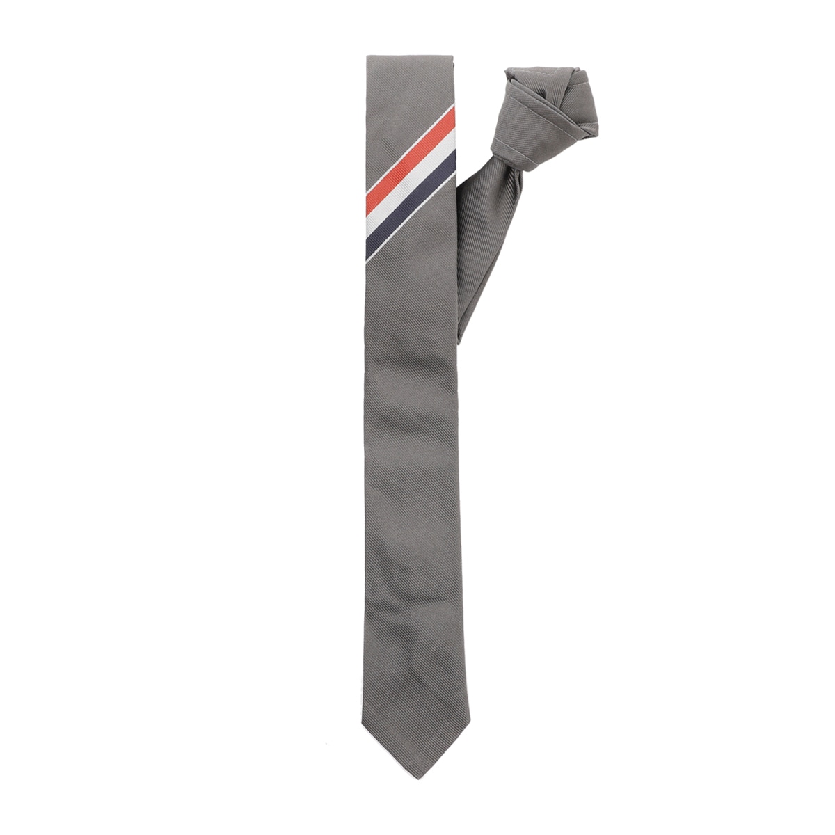 THOM BROWN トムブラウン　ナロータイ　美品 THOM BROWNE トムブラウン シルクコットン ネクタイ ナロータイ