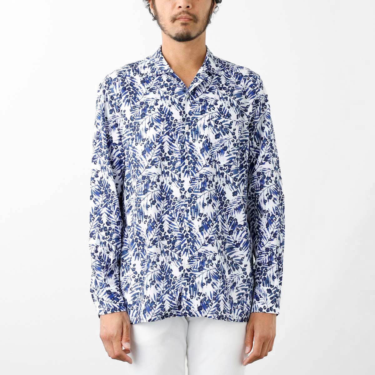 アウトレット】GUY ROVER ギローバー リネン混シャツ/オープン