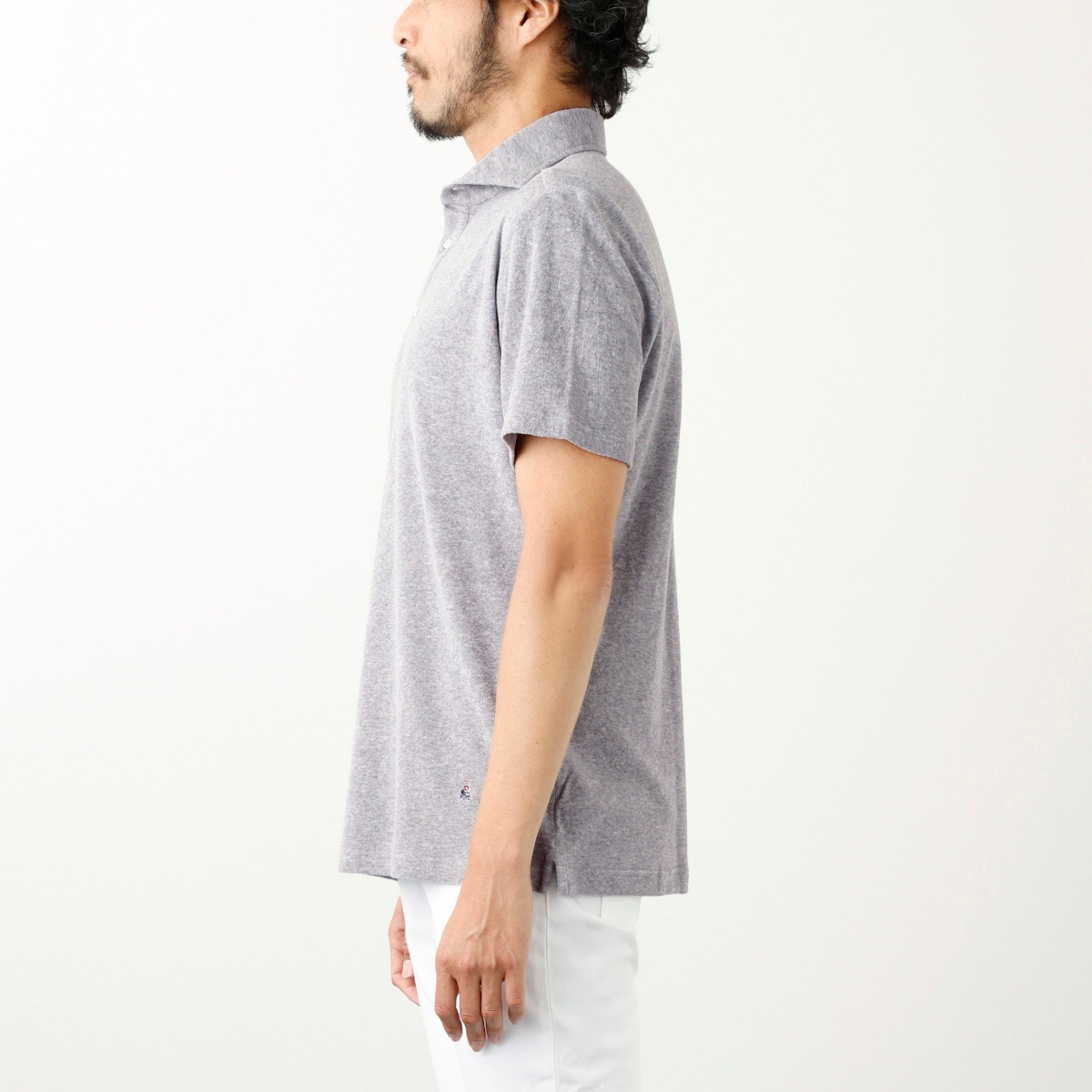 【アウトレット】【ラスト1点】GUY ROVER ギローバー 半袖ポロシャツ/ワイドカラーポロシャツ/JERSEY メンズ