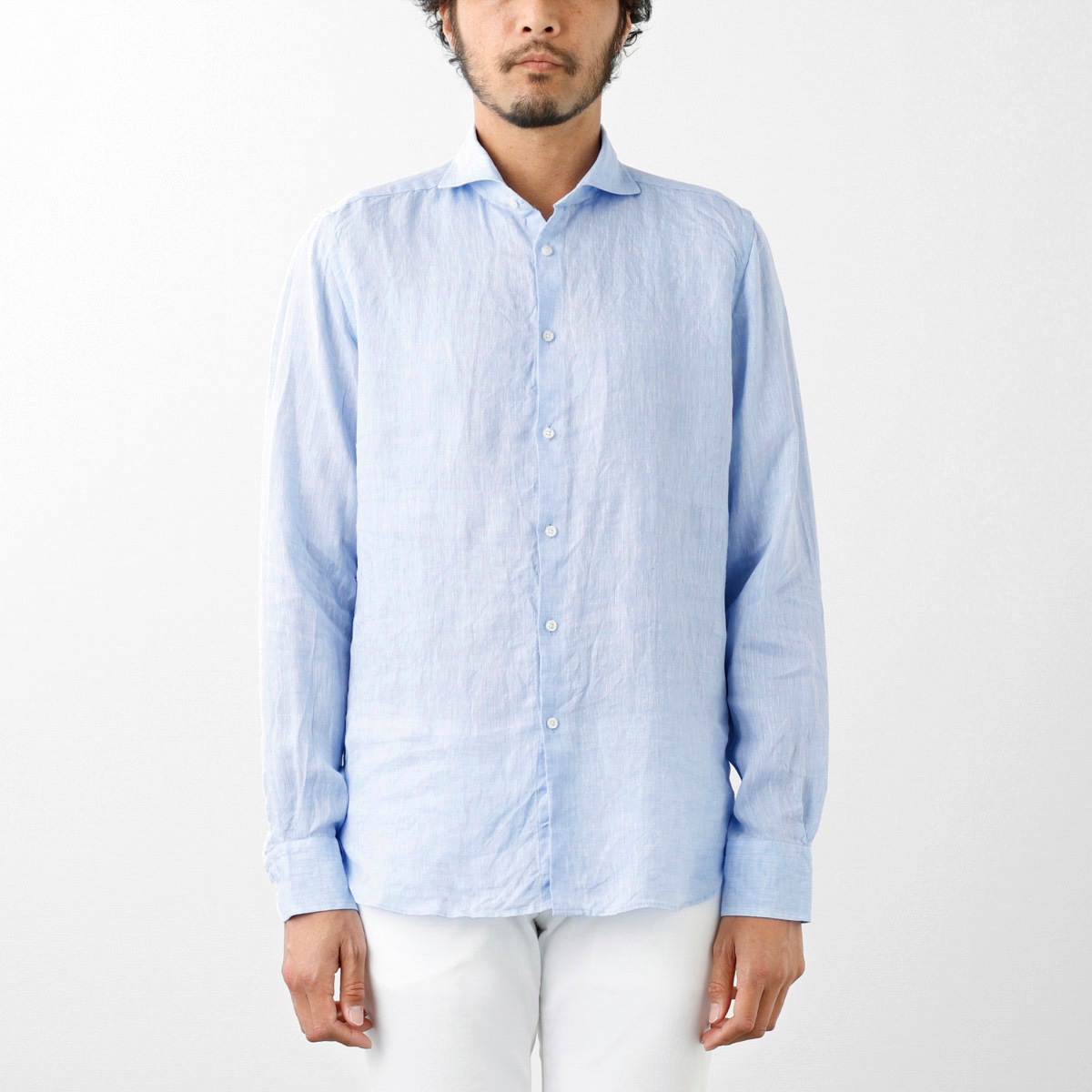 アウトレット】GUY ROVER ギローバー リネンシャツ/ホリゾンタルカラー