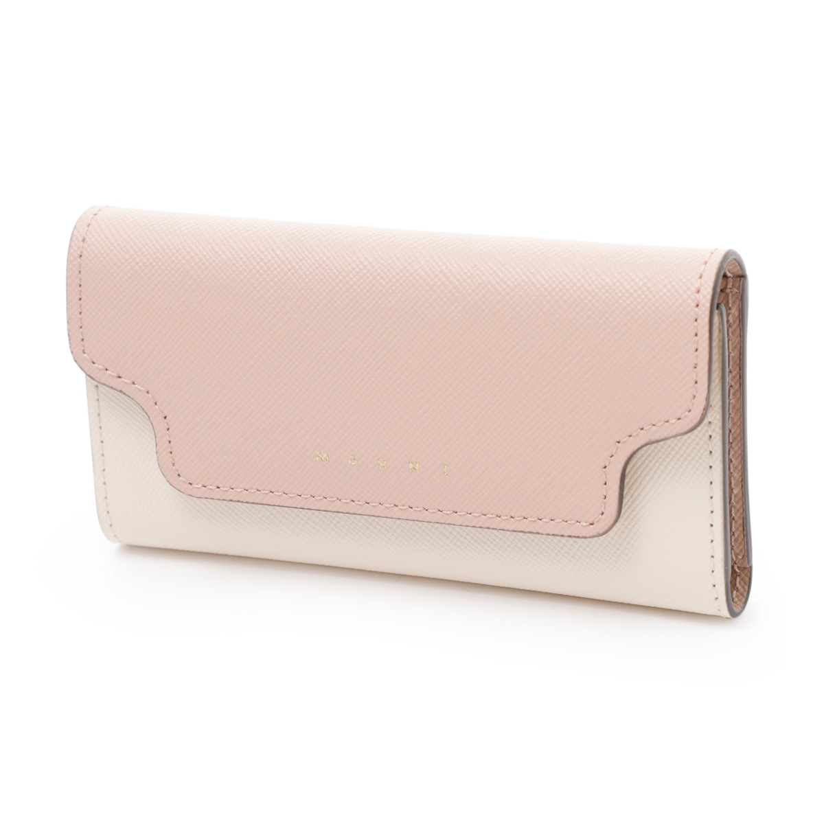 19日まで値下げ！MARNI レザーキーケース ピンク/ホワイト 2025