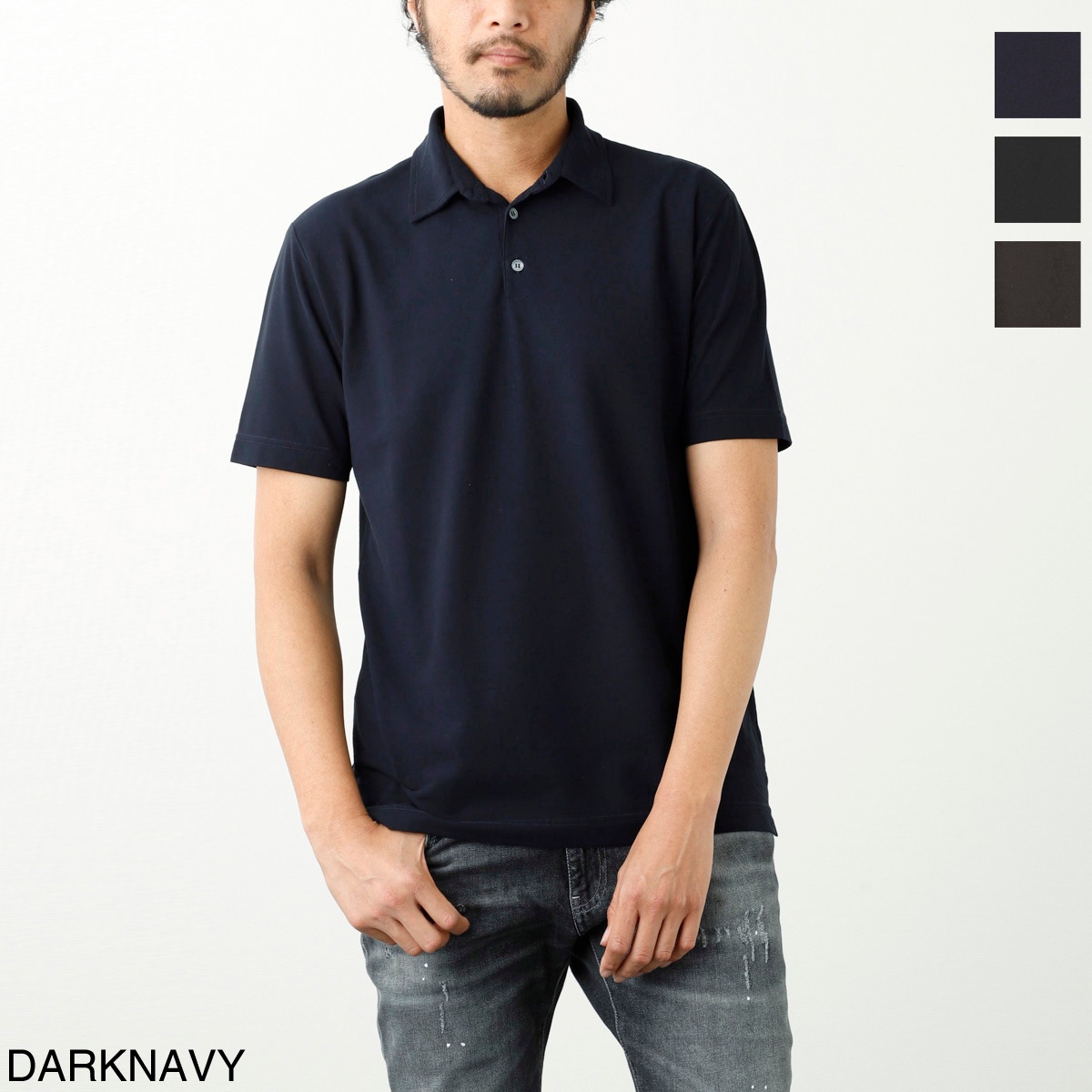 美品　ZANONE ネイビー ポロシャツ サイズ48 アイスコットン　接触冷感 アイスコットン ポロシャツ【icecotton】｜ZANONE（ザノーネ