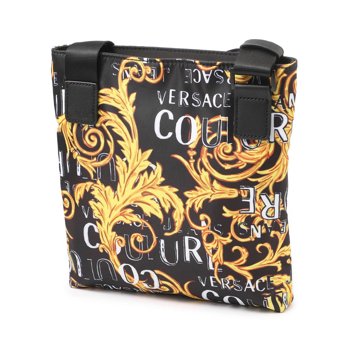 VERSACE マザーズバッグ Versace Versace Tag Zip Leather Crossbody Bag | Neiman Marcus
