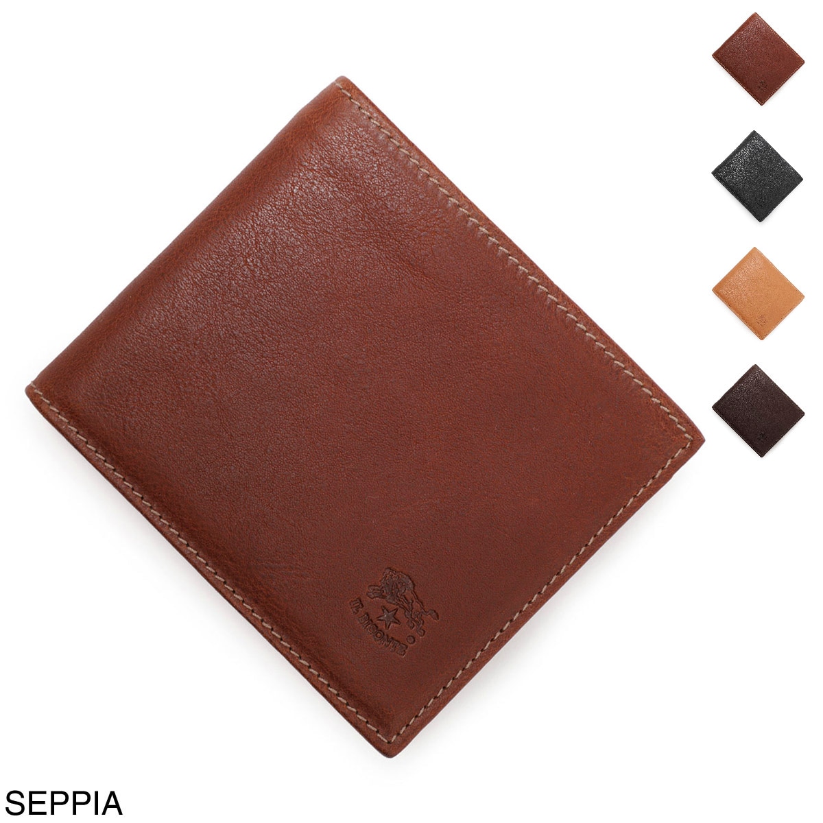 IL BISONTE イルビゾンテ 2つ折り財布 小銭入れ付き/SBW023 メンズ