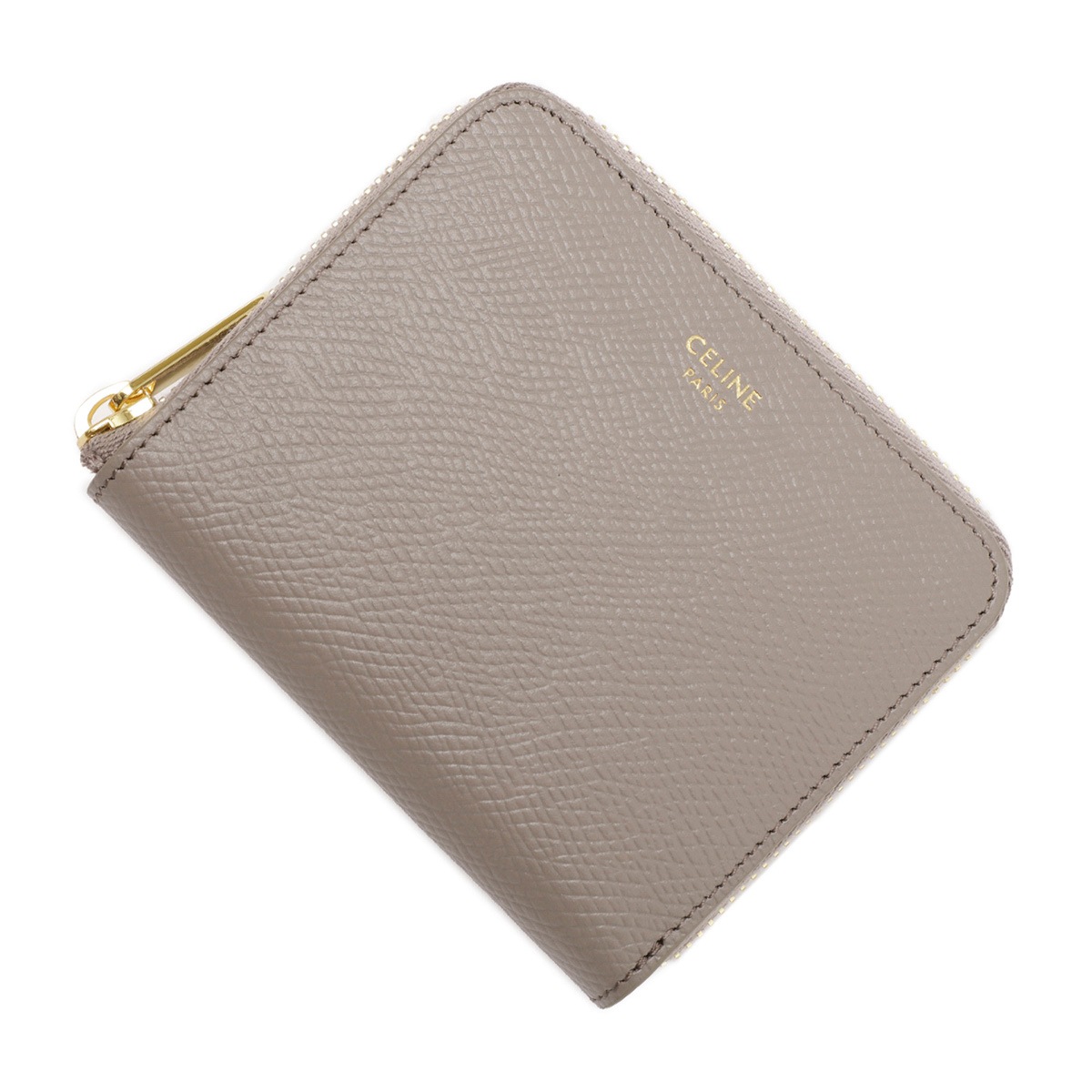 美品【CELINE】セリーヌ コンパクト 財布 ペブル CELINE セリーヌ 2つ折り財布 小銭入れ付き/コンパクト