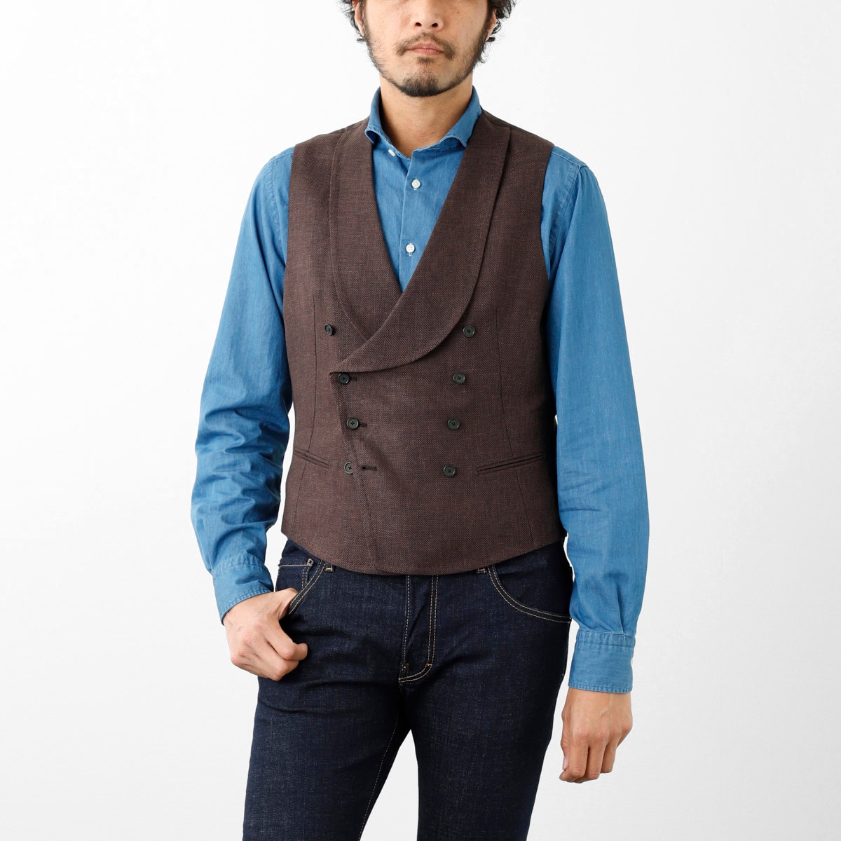 【アウトレット】【ラスト1点】TAGLIATORE タリアトーレ ベスト/ジレ/BEN F【大きいサイズあり】 メンズ