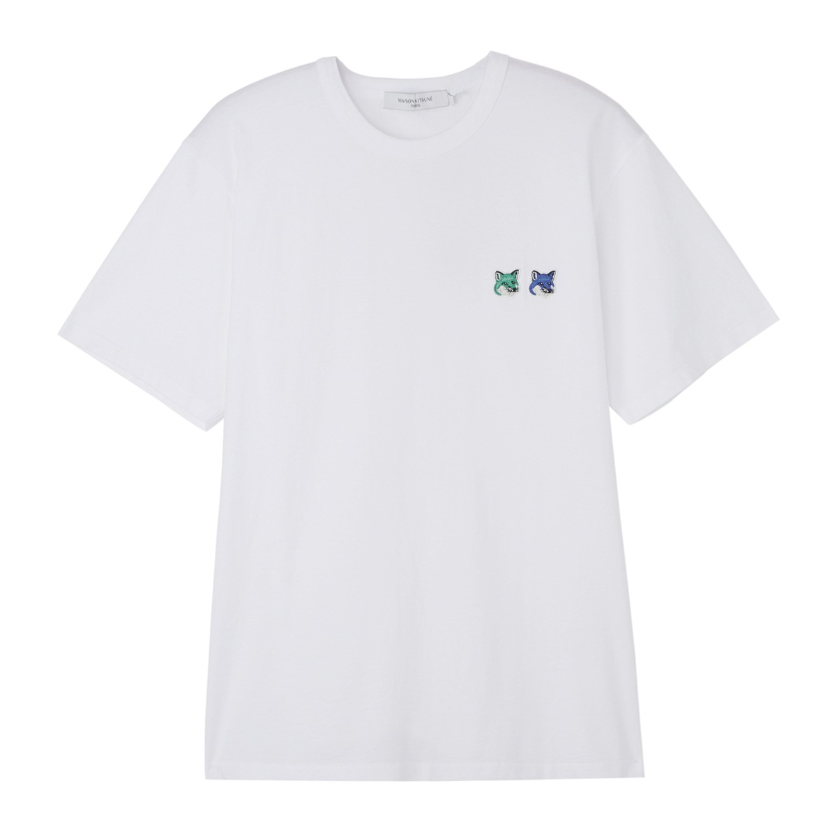 MAISON KITSUNE メゾンキツネ クルーネック半袖Tシャツ/DOUBLE FOXHEAD