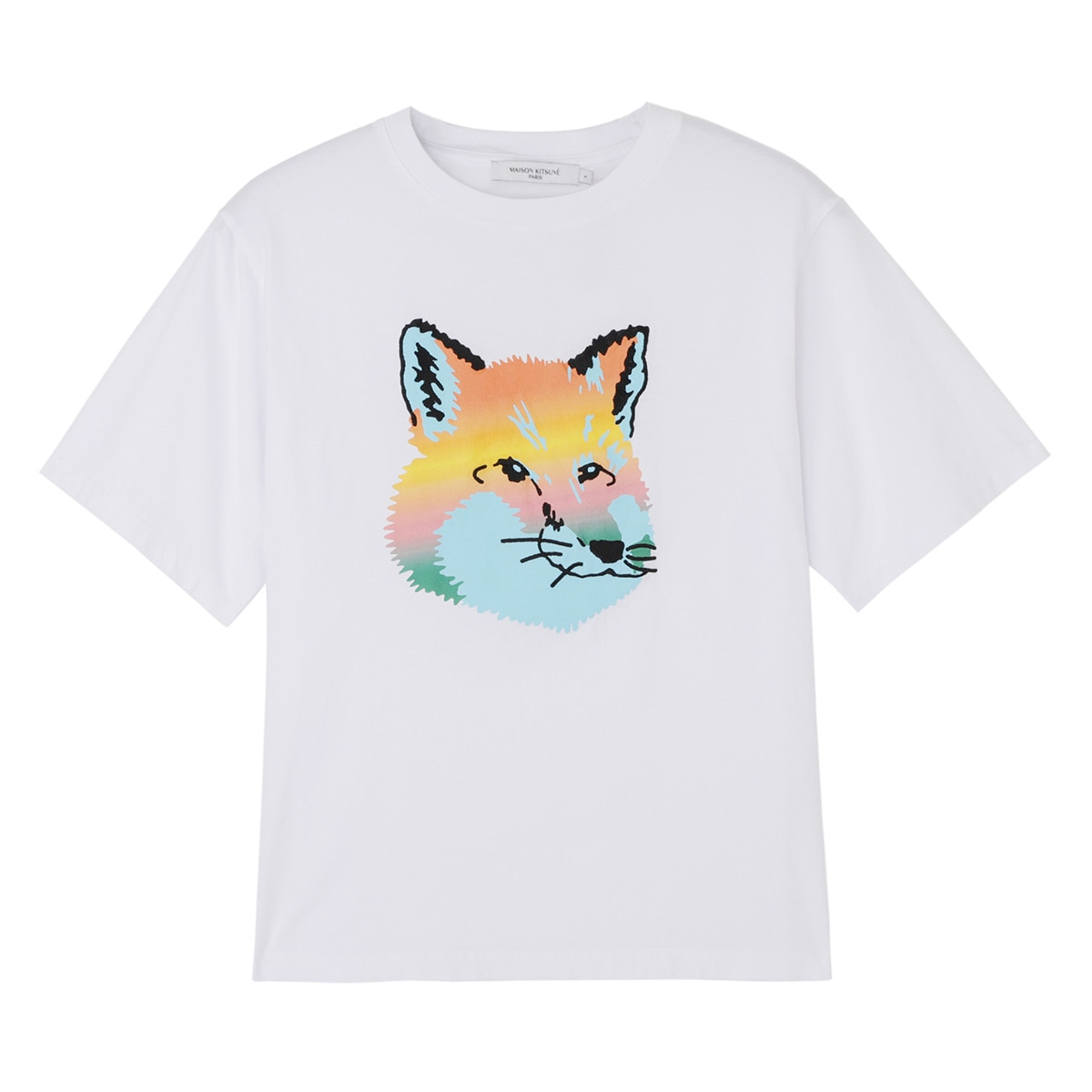 【アウトレット】MAISON KITSUNE メゾンキツネ クルーネック半袖Tシャツ/VIBRANT FOX HEAD レディース