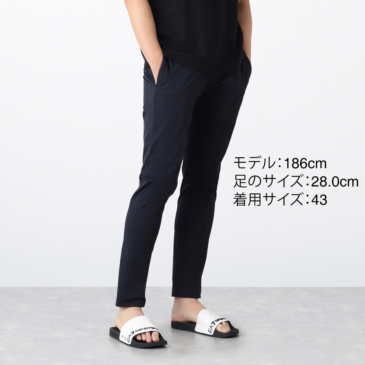 【アウトレット】【ラスト1点】EA7 EMPORIO ARMANI エンポリオアルマーニ スライドサンダル【大きいサイズあり】 メンズ