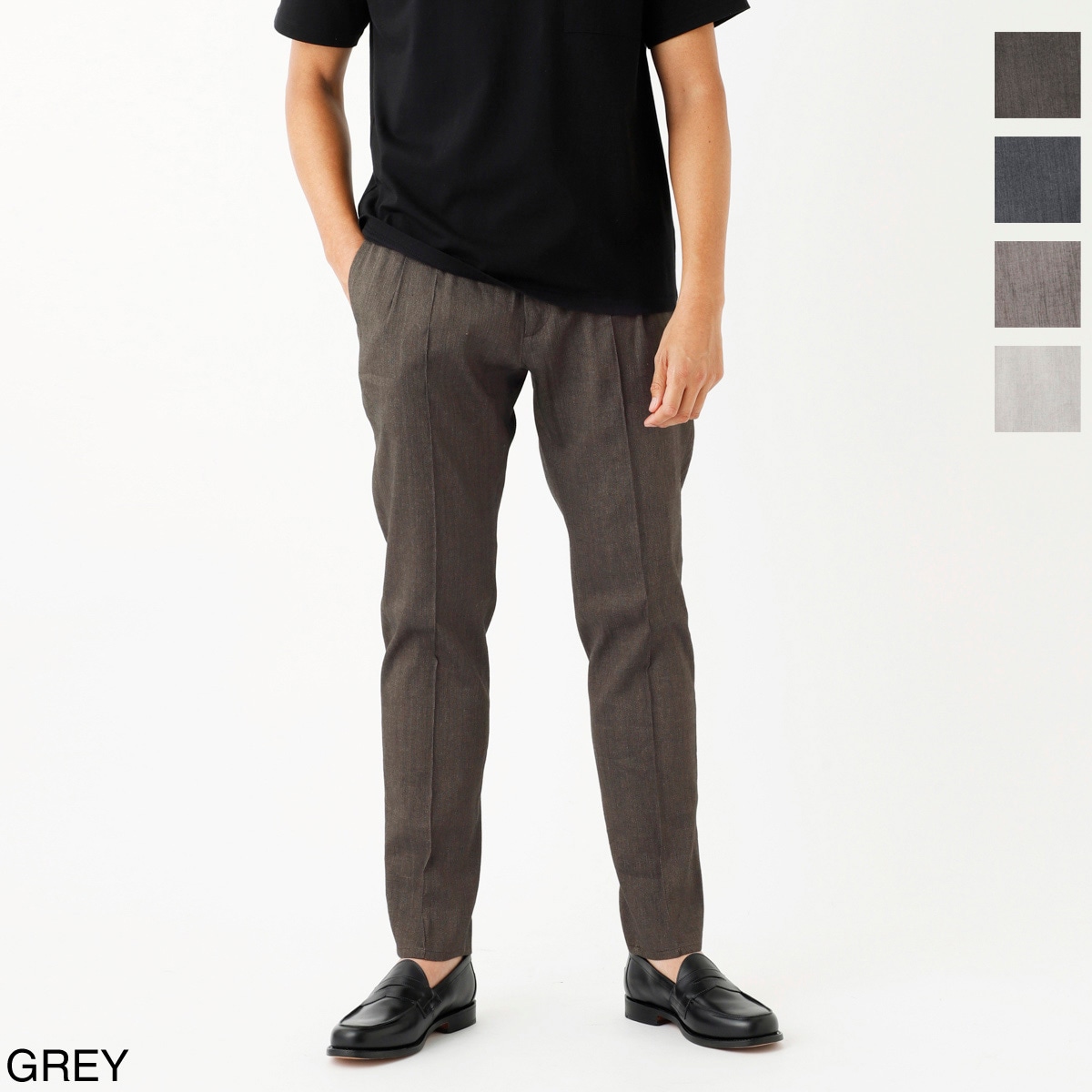 ジャブス リネン混 スラックス 48