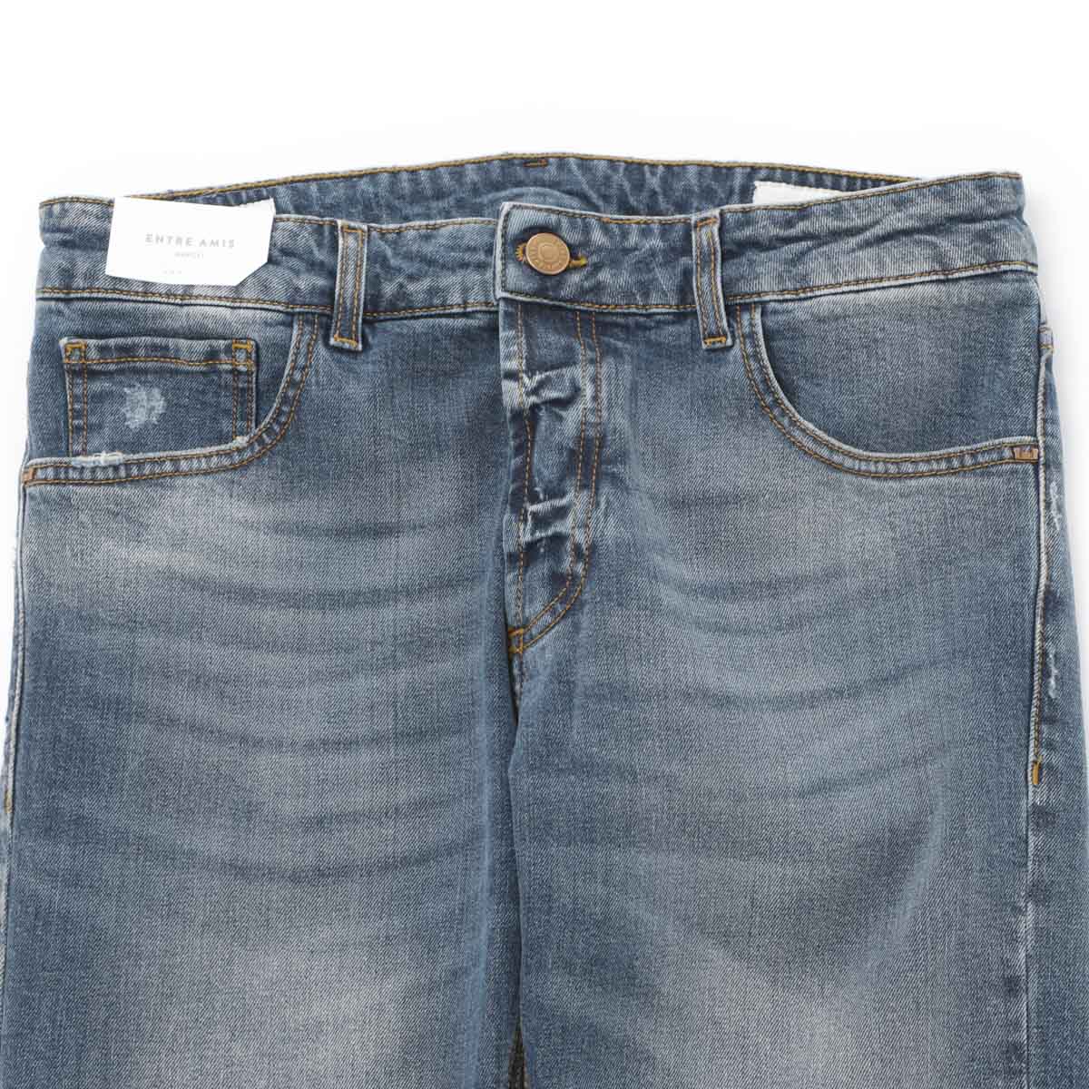 【アウトレット】entre amis アントレアミ ボタンフライジーンズ/5 TK DENIM CORTO【大きいサイズあり】 メンズ