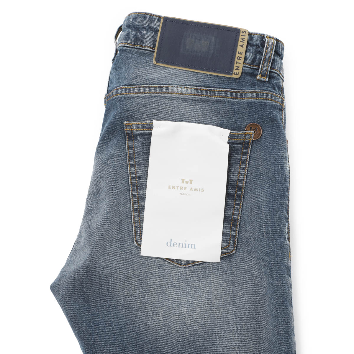 【アウトレット】entre amis アントレアミ ボタンフライジーンズ/5 TK DENIM CORTO【大きいサイズあり】 メンズ