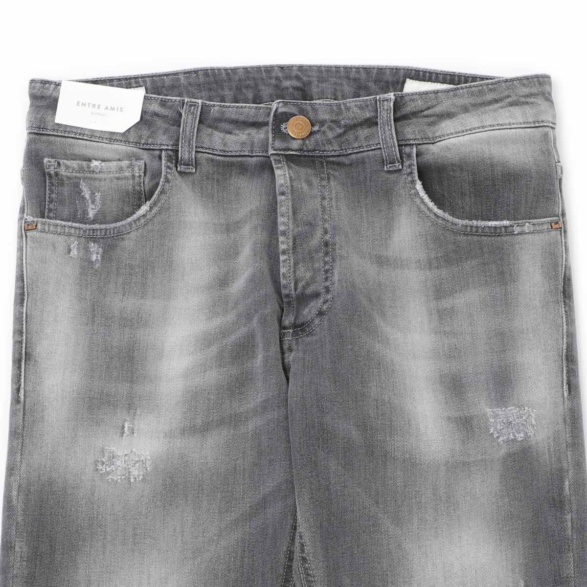 【アウトレット】entre amis アントレアミ ボタンフライジーンズ/5 TK DENIM CORTO【大きいサイズあり】 メンズ