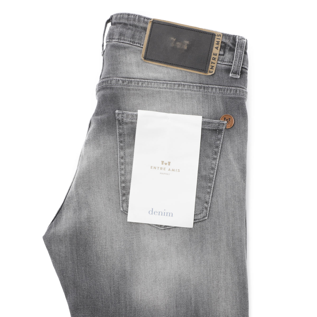 【アウトレット】entre amis アントレアミ ボタンフライジーンズ/5 TK DENIM CORTO【大きいサイズあり】 メンズ