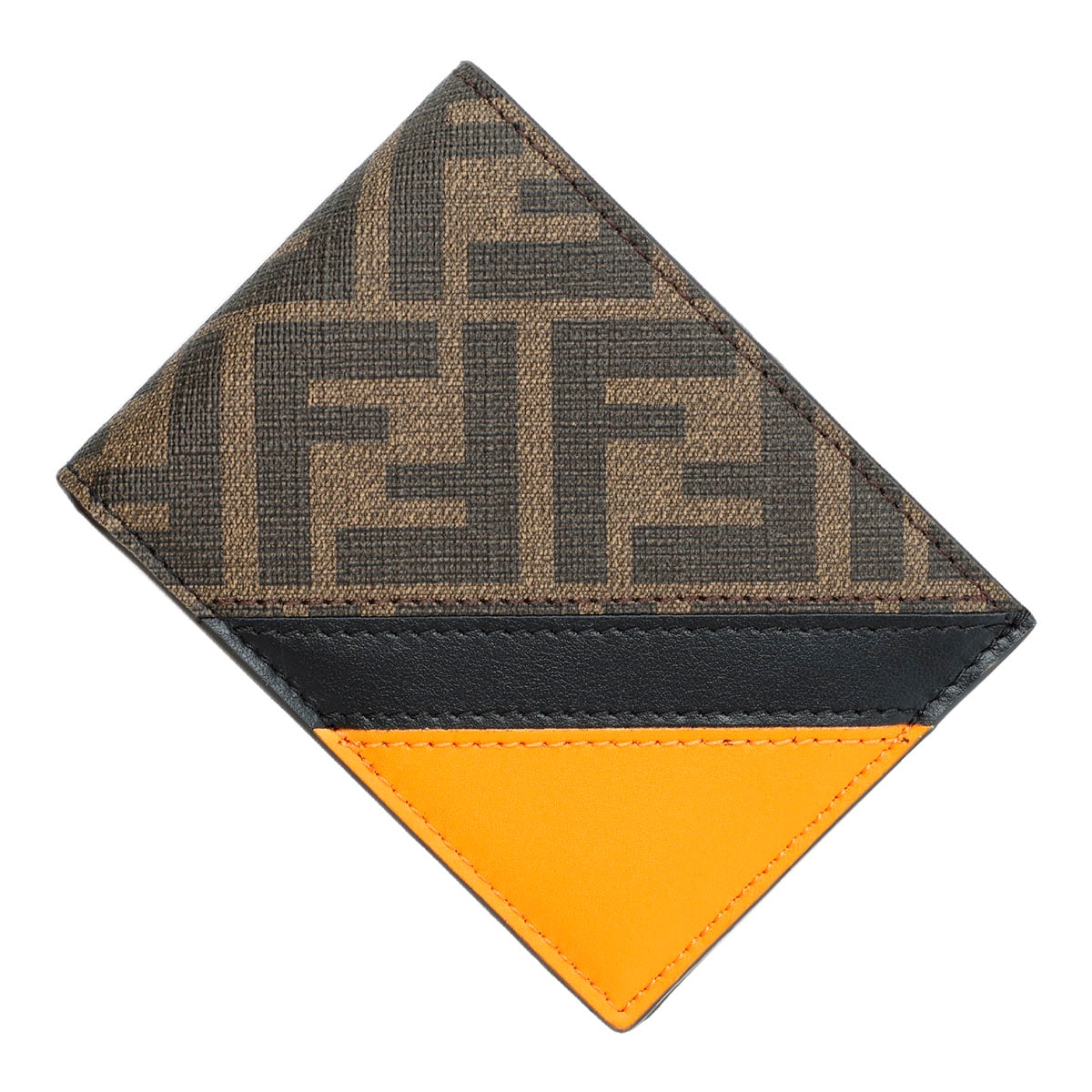 FENDI ROMA 箱あり　二つ折り財布 ブラウン/イエロー FENDI ROMA 箱あり 二つ折り財布 ブラウン/イエロー FENDI ROMA