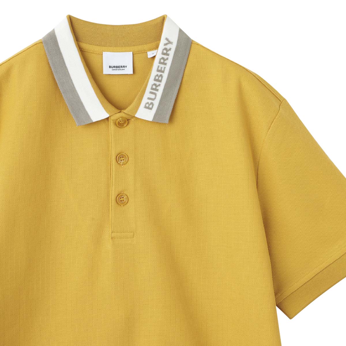 バーバリー ポロシャツ 金ボタン　エンブレムプレート カーキ　近年モデル バーバリー ポロシャツ 金ボタン エンブレムプレート カーキ