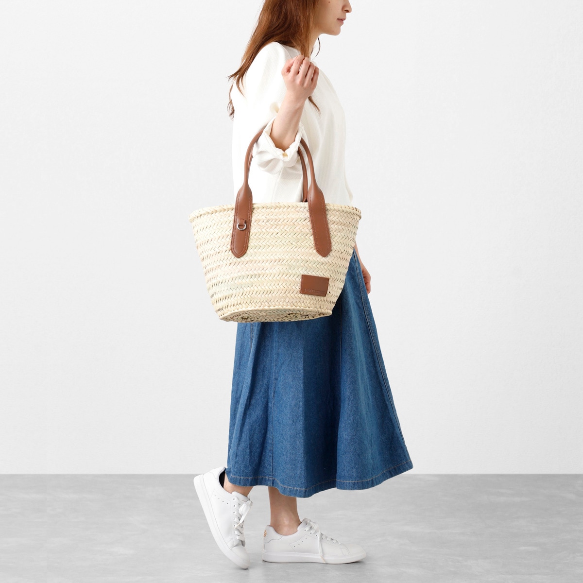 【アウトレット】J&M DAVIDSON ジェイ&エム デヴィッドソン バスケットバッグ/MEDIUM BASKET レディース