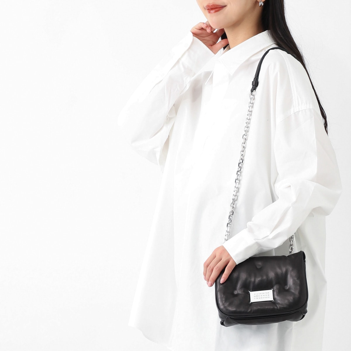 Maison Margiela メゾンマルジェラ ミニフラップ ショルダーバッグ メゾンマルジェラ バッグ 「グラム スラム」 フラップ スモール