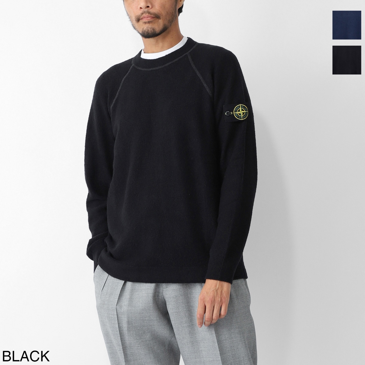 美品　ストーンアイランド　ジップアップ　ニットセーター　M スナイデルニット STONE ISLAND ストーンアイランド ジップアップニット/5536C4