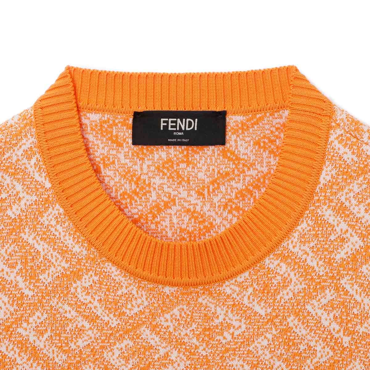 FENDI フェンディ クルーネック半袖ニット【大きいサイズあり