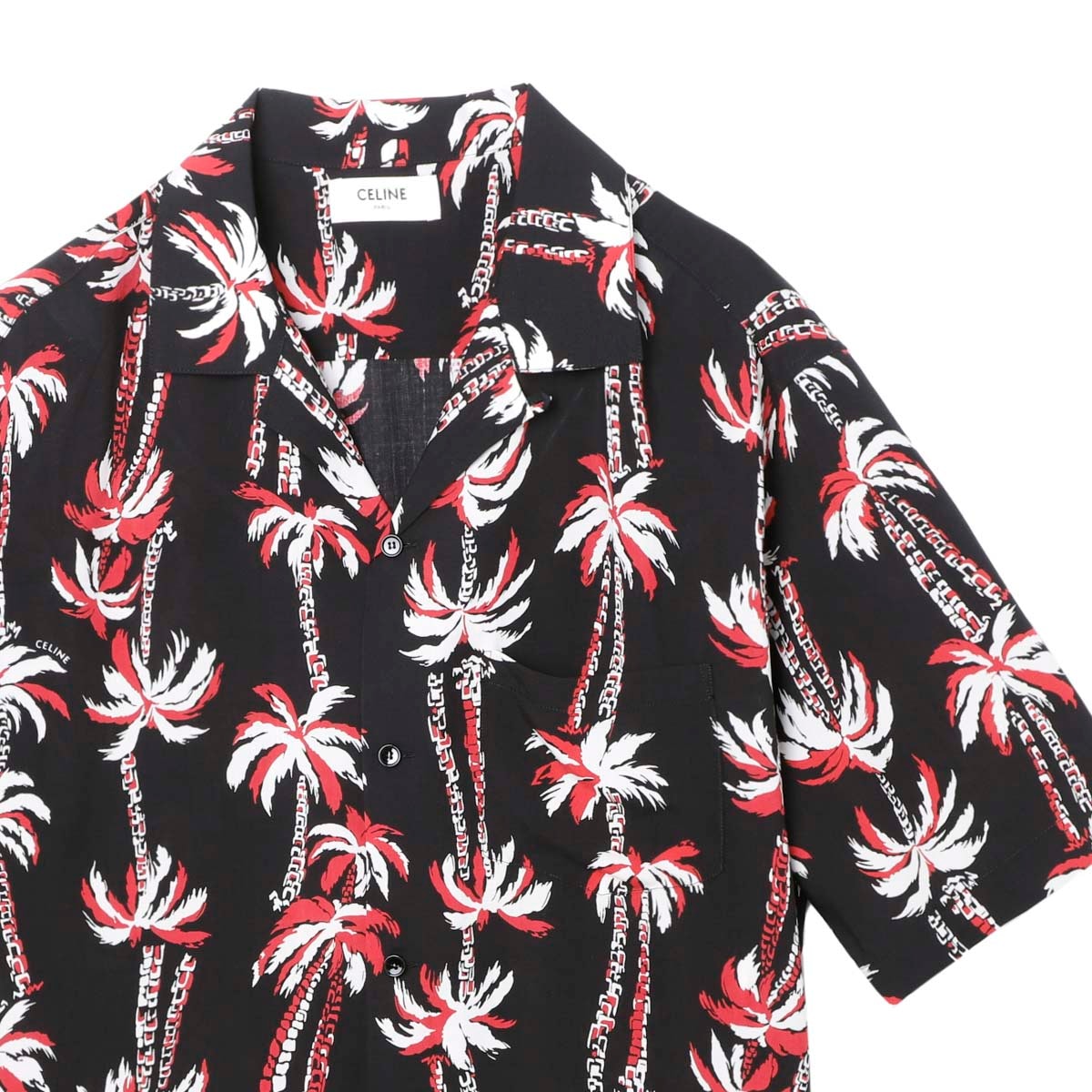 CELINE セリーヌ 20SS ゼブラ柄 オープンカラー 半袖 シャツ 41 CELINE セリーヌ 20SS ゼブラ柄 オープンカラー 半袖 シャツ 41